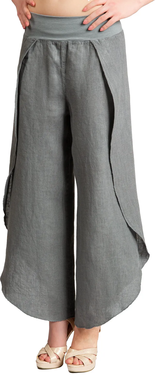 caspar-leinenhose-no-053-damen-sommerhose-mit-stretch-bund image 1