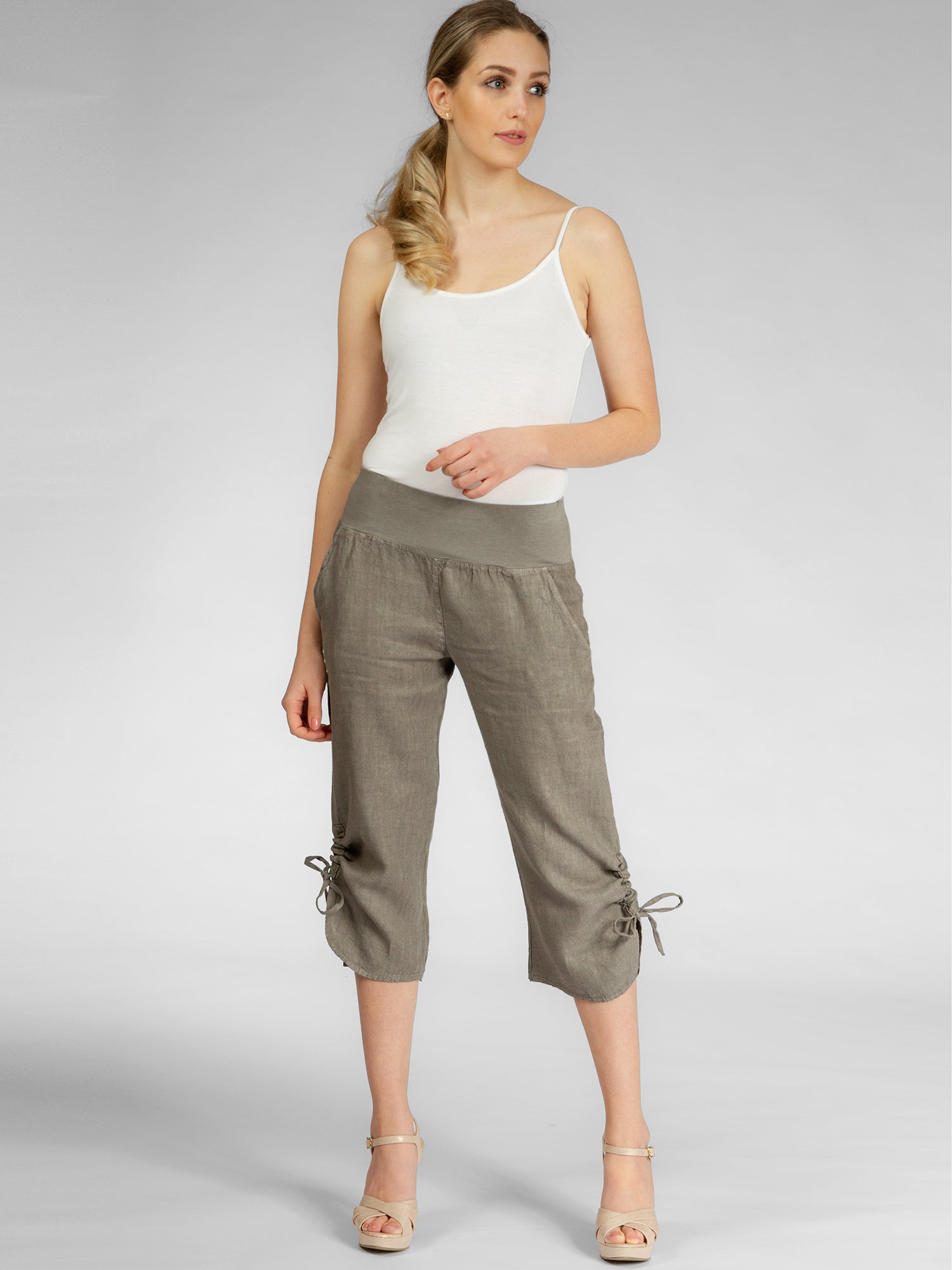 caspar-leinenhose-no-050-3-4-capri-boyfriend image 2