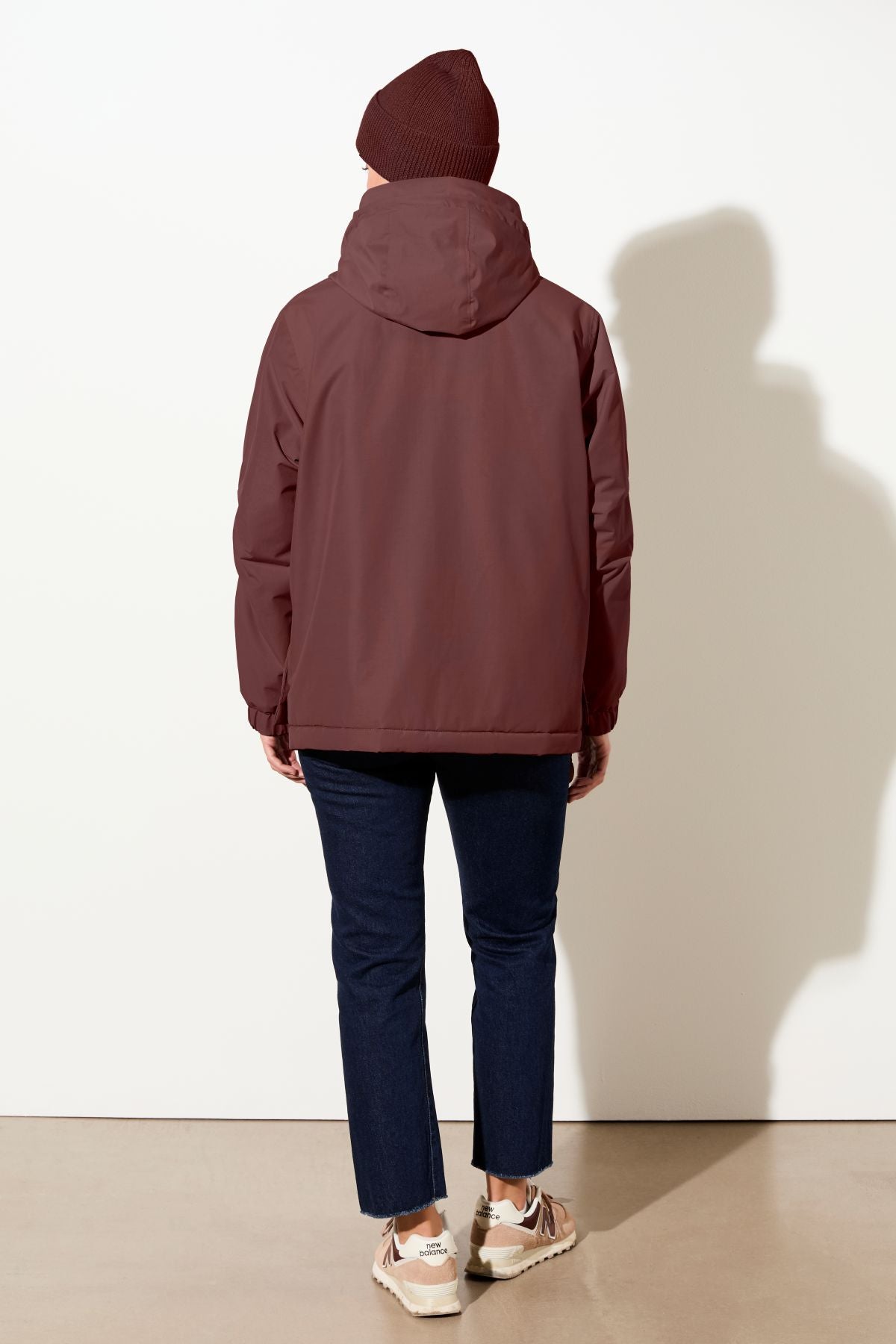 langerchen-wattierter-kurzparka-in-lockerem-volumen-burgundy-parka image 4