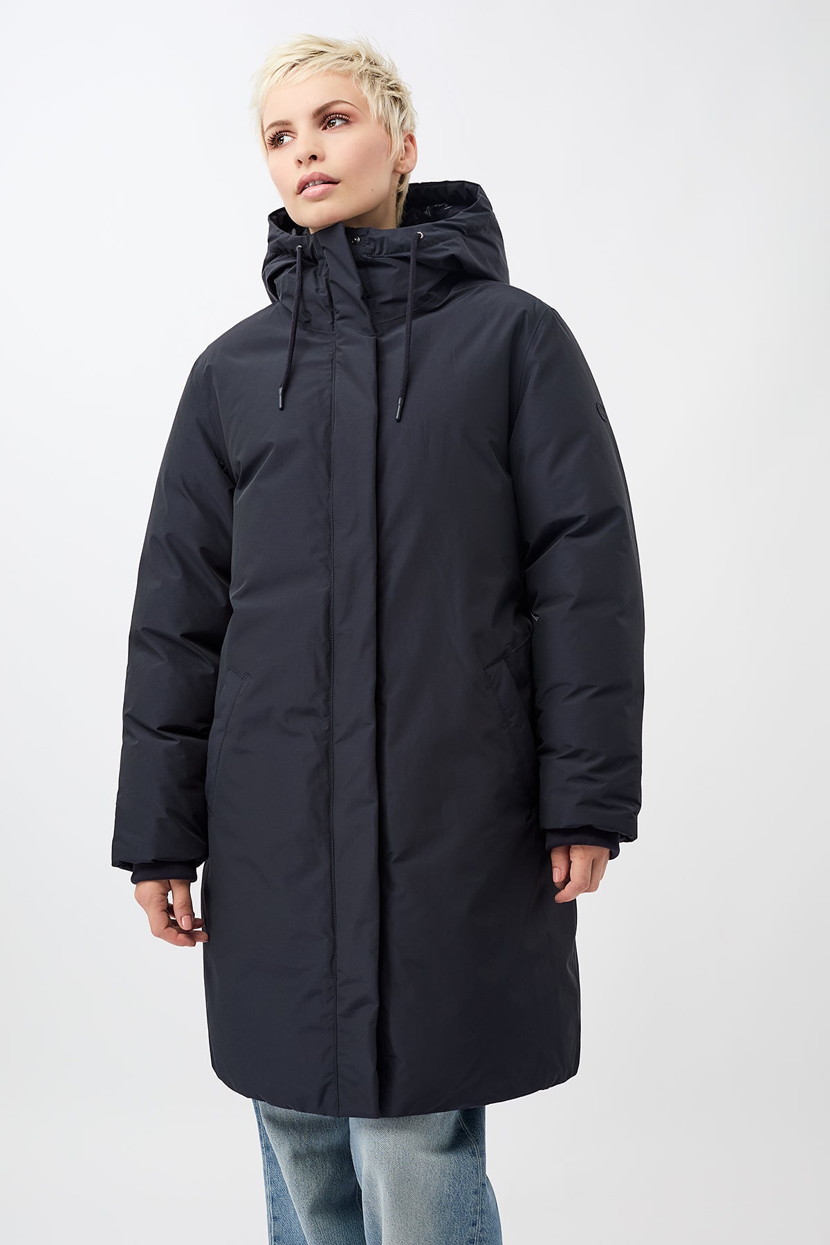 langerchen-lange-jacke-mit-kapuze-und-eco-daune-navy image 1