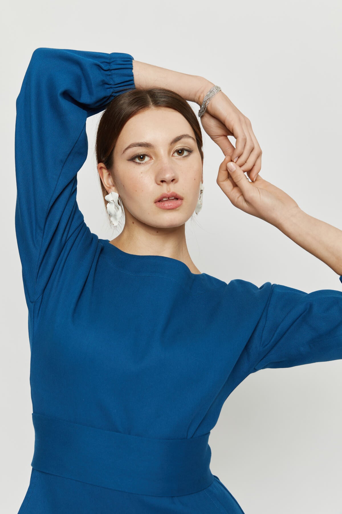 ayani-stefanie-winterkleid-mit-kimono-g-rtel-in-petrol-blau image 5
