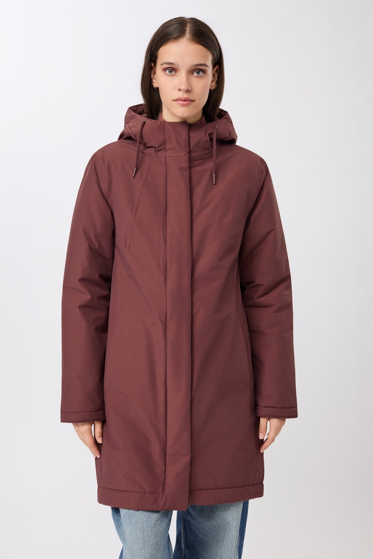 langerchen-wattierter-parka-leicht-tailliert-parka-burgundy image 1
