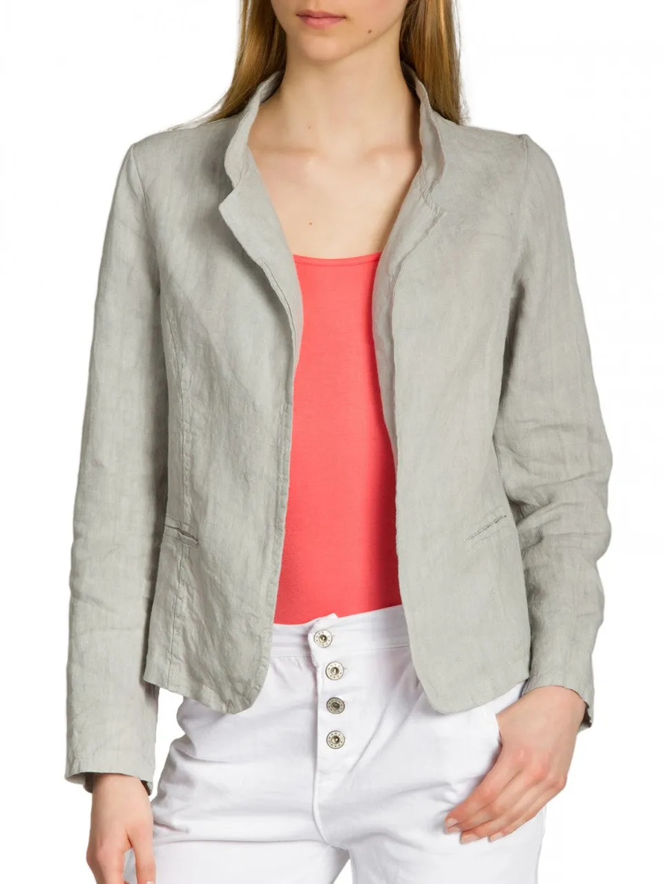 caspar-blazer-no-004-damen-leinenblazer-leicht-tailliert image 1