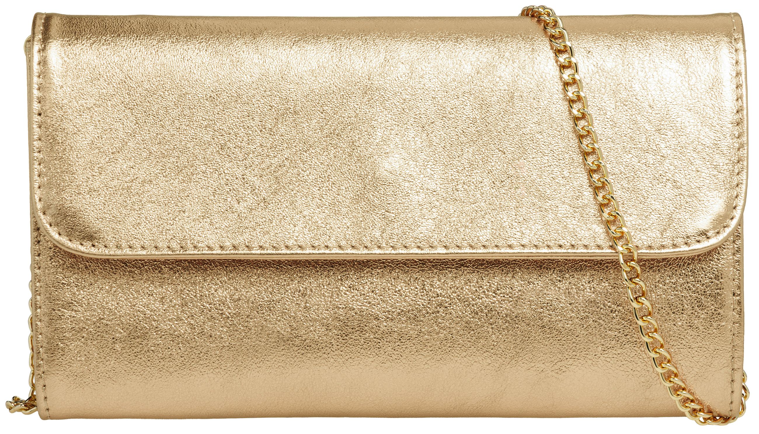 caspar-clutch-no-779-damen-leder-clutch-metallic-mit-schulterkette image 4