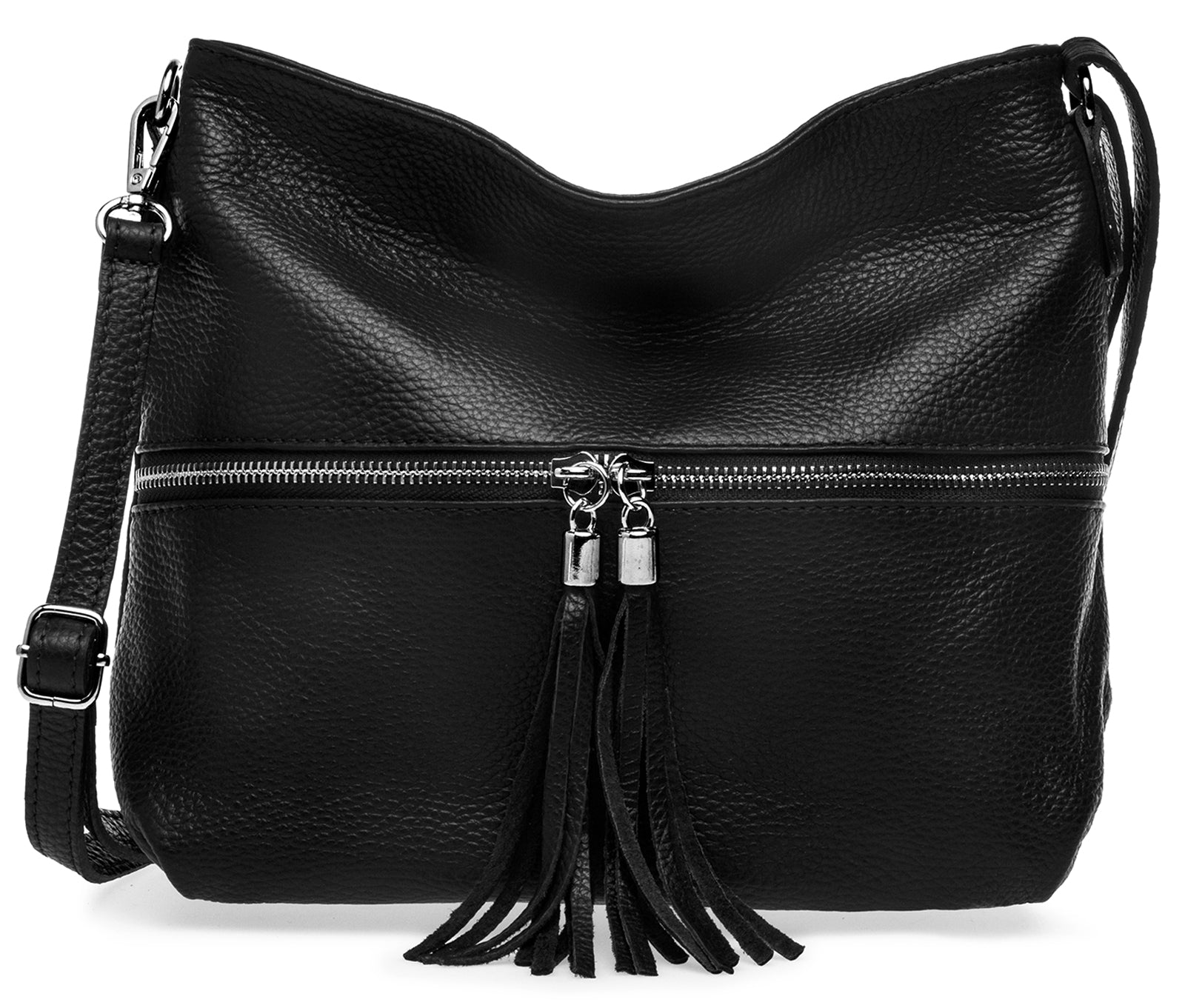 caspar-crossbody-no-784-damen-leder-umh-ngetasche-mit-3-f-chern image 2