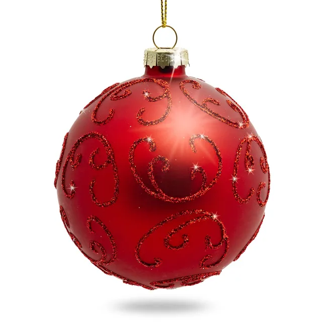 caspar-sikora-highlights-4er-set-christbaumkugeln-aus-glas-rot image 1