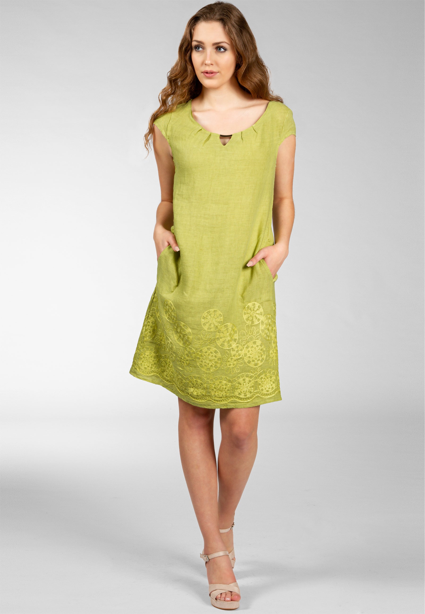 caspar-leinenkleid-no-032-damen-sommerkleid-aus-italienischem-leinen image 2