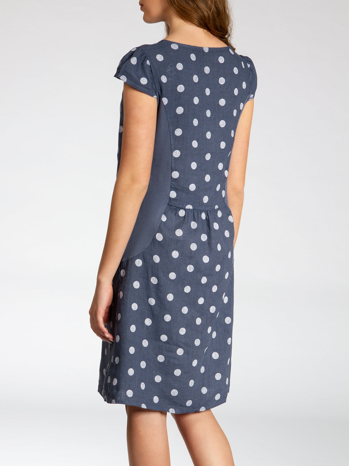 caspar-leinenkleid-no-024-damen-sommerkleid-mit-retro-punkten image 4