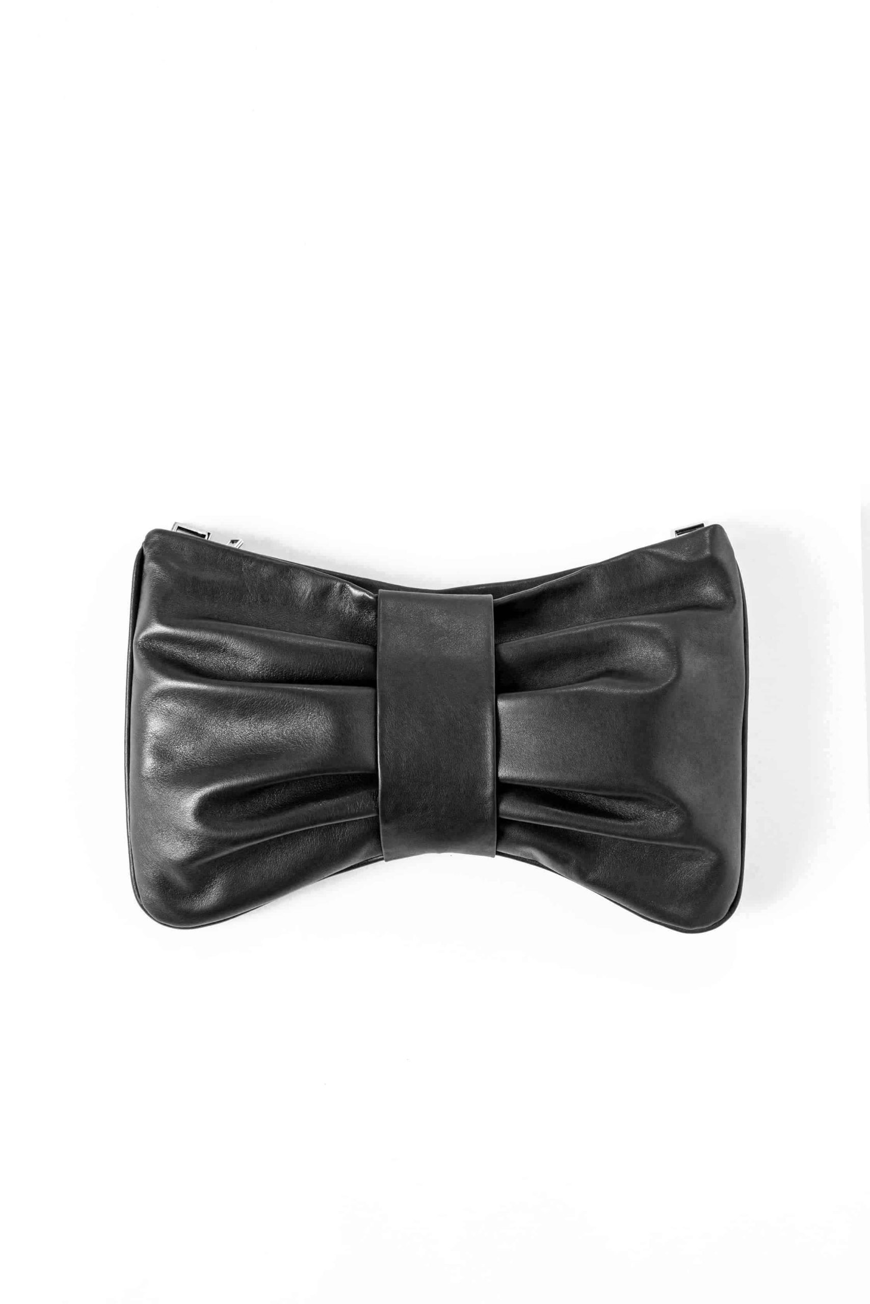 bolot-bow-bag-black-echtleder-tasche-mit-schleife image 2