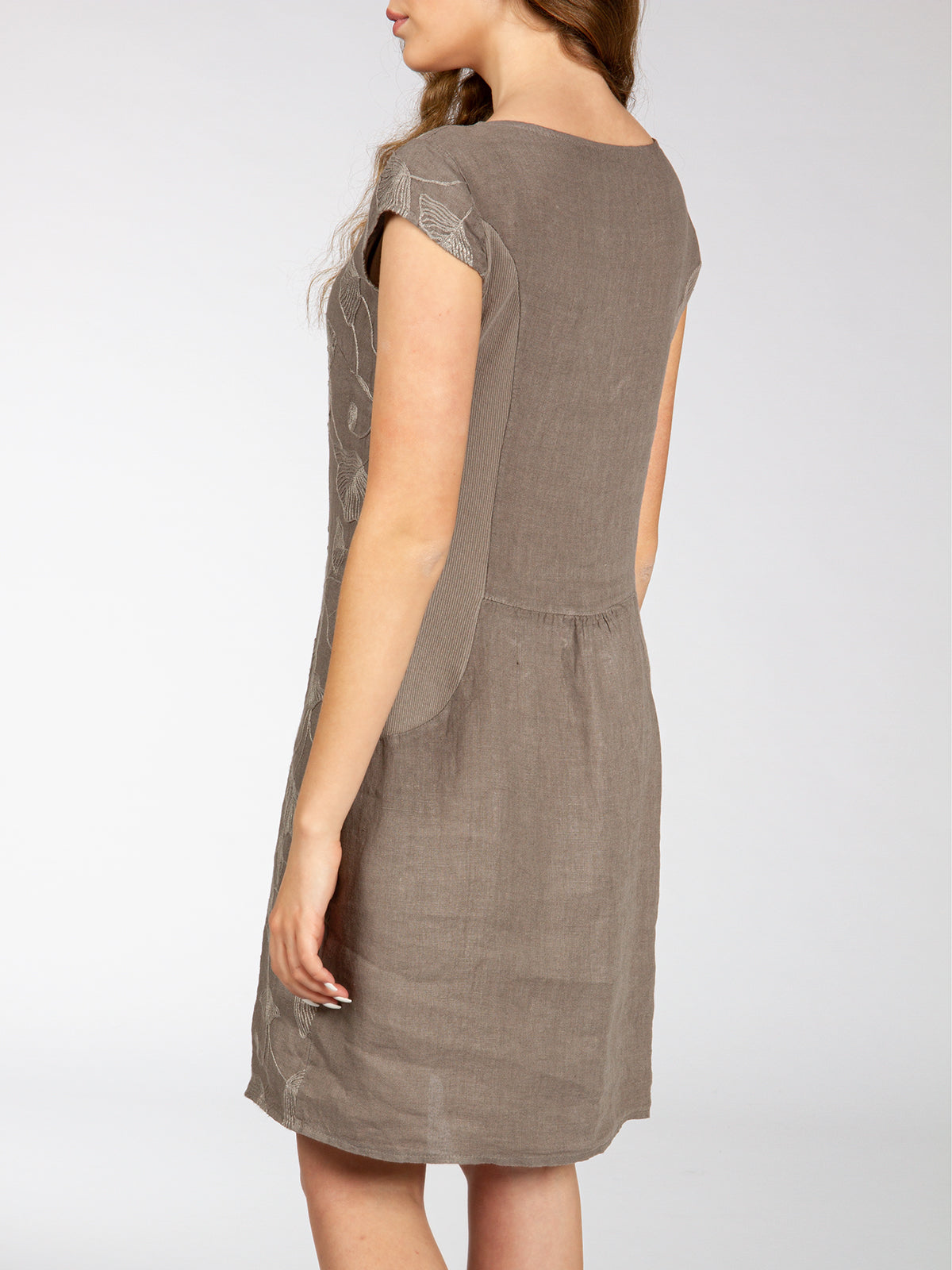 caspar-leinenkleid-no-031-damen-sommerkleid-aus-100-leinen-knielang image 4