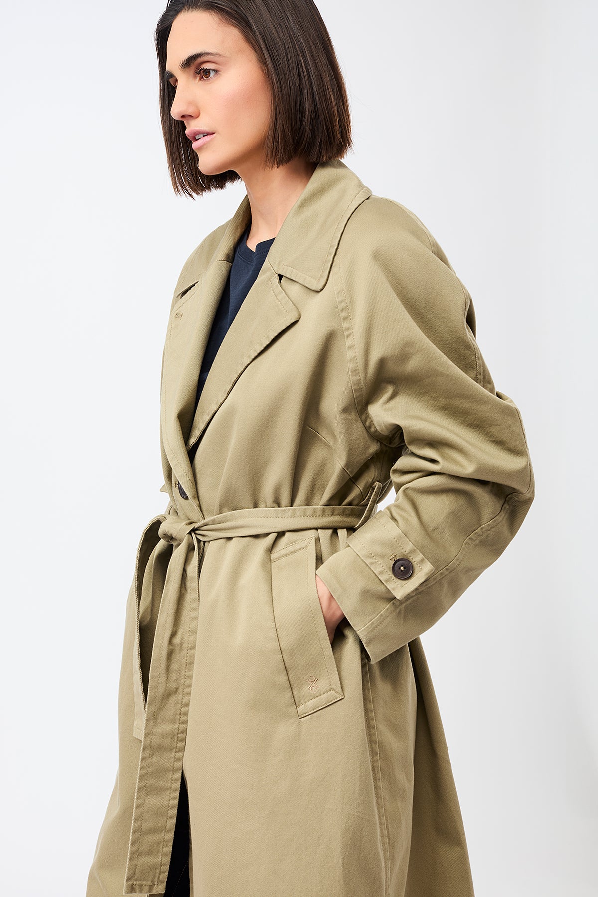 langerchen-breeze-klassischer-trenchcoat-aus-bio-baumwolle-langer-mantel image 1