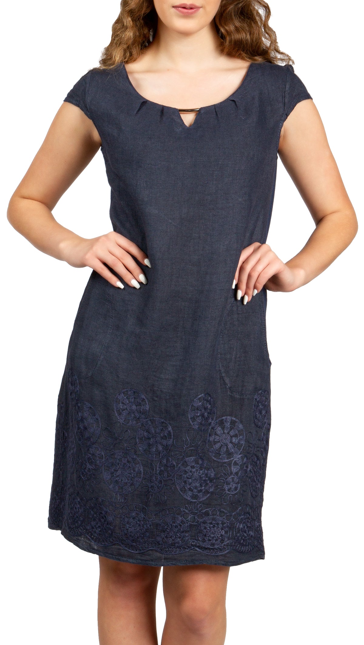 caspar-leinenkleid-no-032-damen-sommerkleid-aus-italienischem-leinen image 5