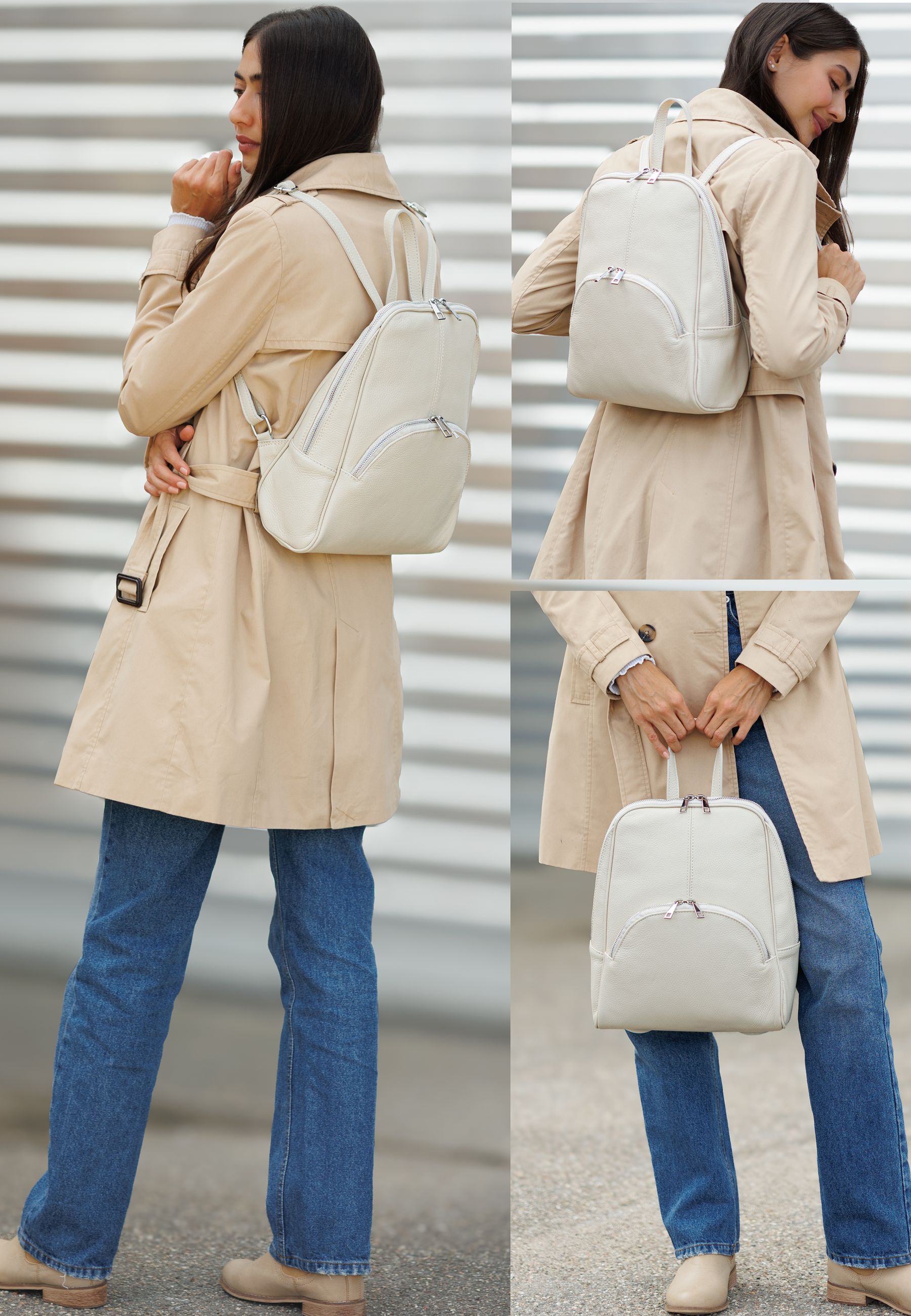 caspar-backpack-no-802-damen-rucksack-aus-italienischem-rindsleder image 8