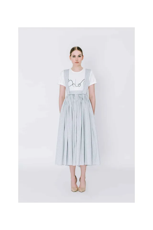 bolot-skirt-marlene-bengal-stripes-grey-white-rock image 1