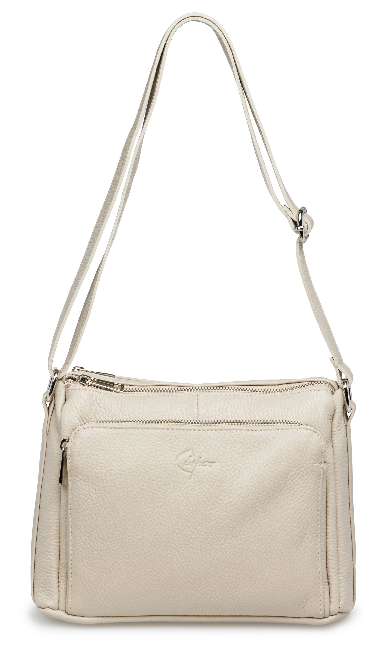 caspar-crossbody-no-861-damen-umh-ngetasche-echtleder-2-f-cher image 1