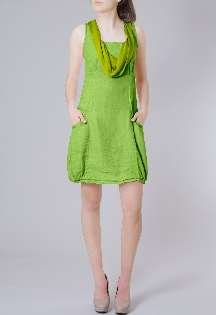 caspar-leinenkleid-no-002-sommerkleid-mit-seiden-schalkragen image 2