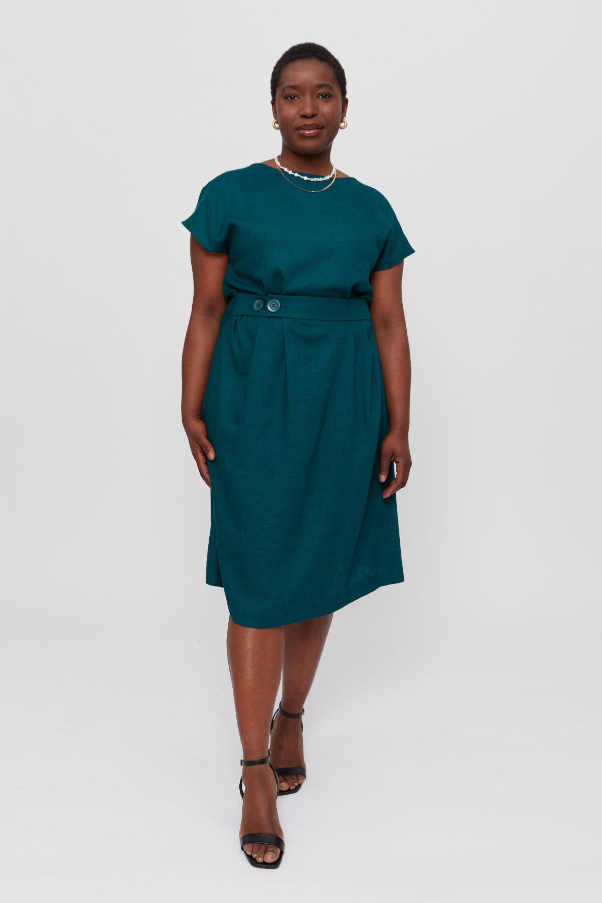 ayani-sati-midi-kleid-bootsausschnitt-gr-n image 8