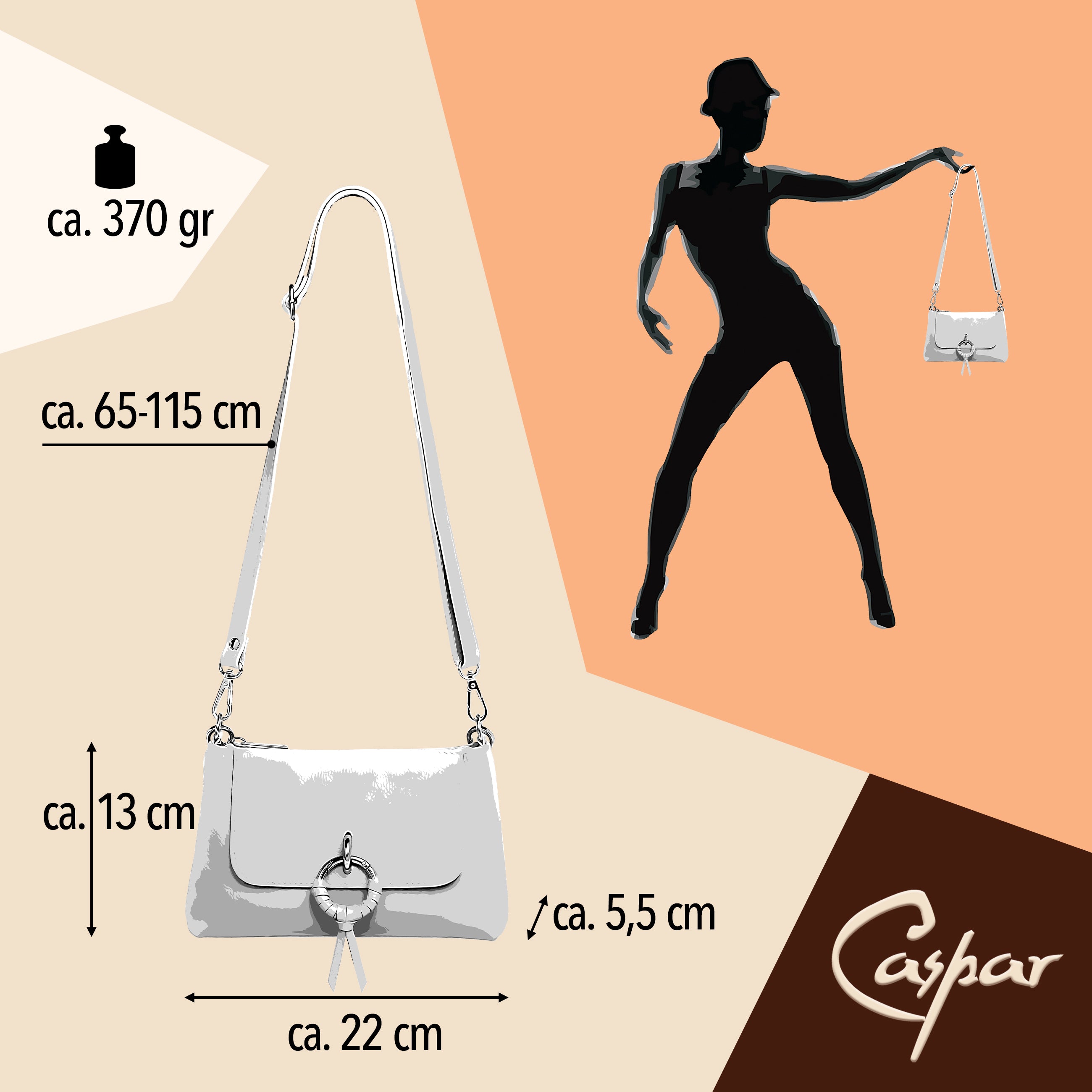 caspar-mini-bag-no-851-premium-line-clutch-crossbody-leder image 6