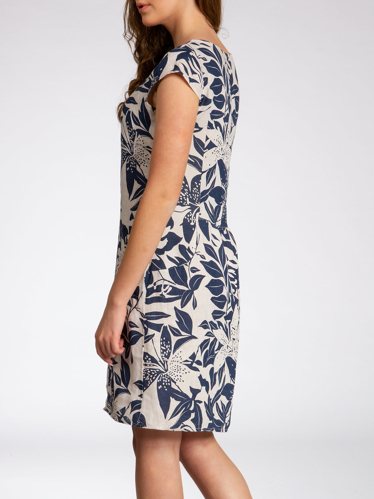 caspar-leinenkleid-no-026-damen-sommerkleid-100-leinen-knielang image 4