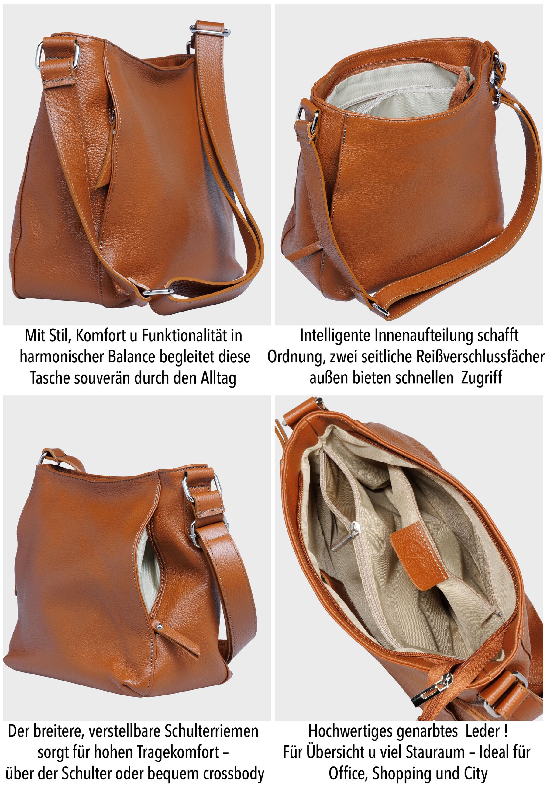 caspar-shoulder-bag-no-865-damen-handtasche-echtleder image 6