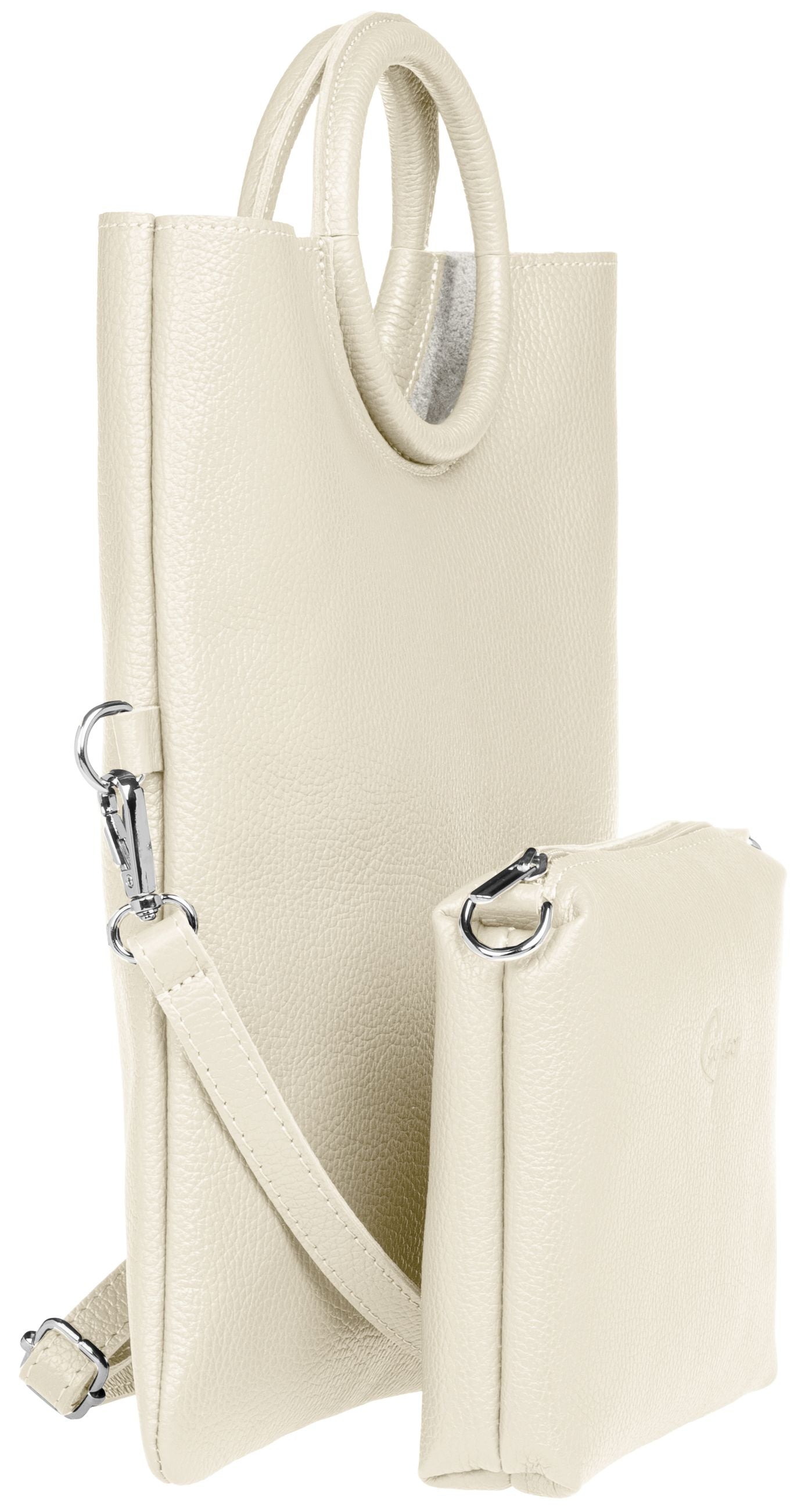 caspar-2in1-crossbody-no-836-taschenset-aus-dollaro-leder image 2