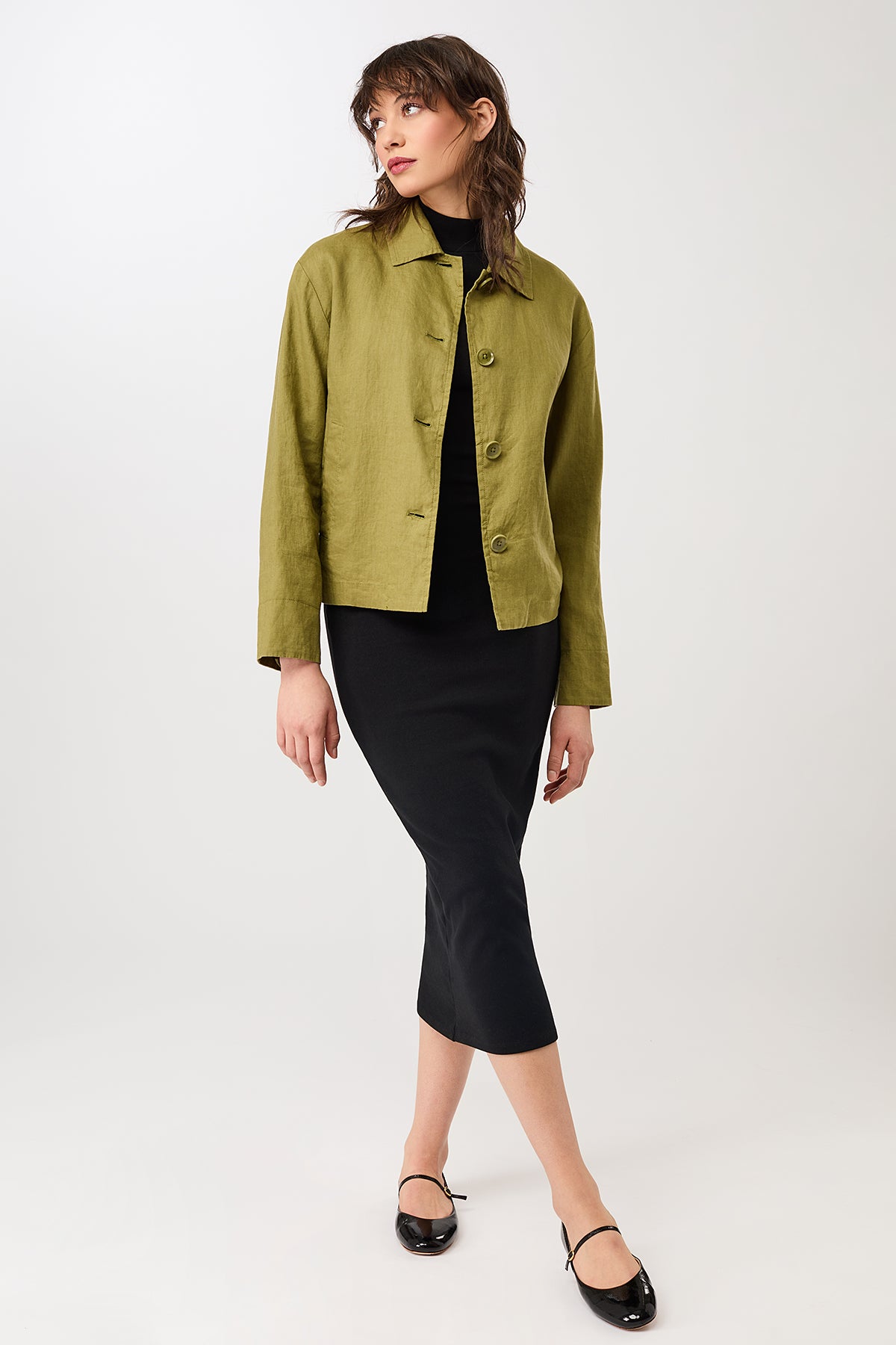 langerchen-schlichte-jacke-aus-leinen-kurze-jacke-green-olive image 5