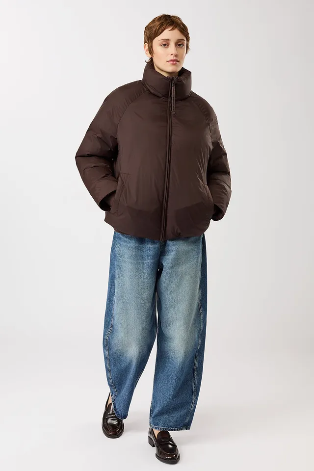 langerchen-lightweight-jacke-aus-eco-daune-kurze-jacke-coffee-braun image 1