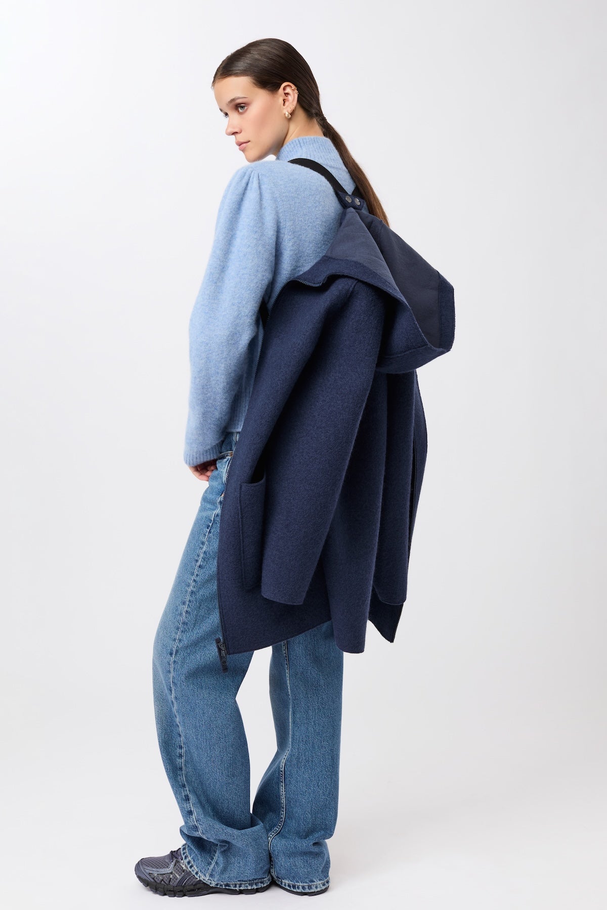 langerchen-kapuzenjacke-walk-membran-steel-blue image 5