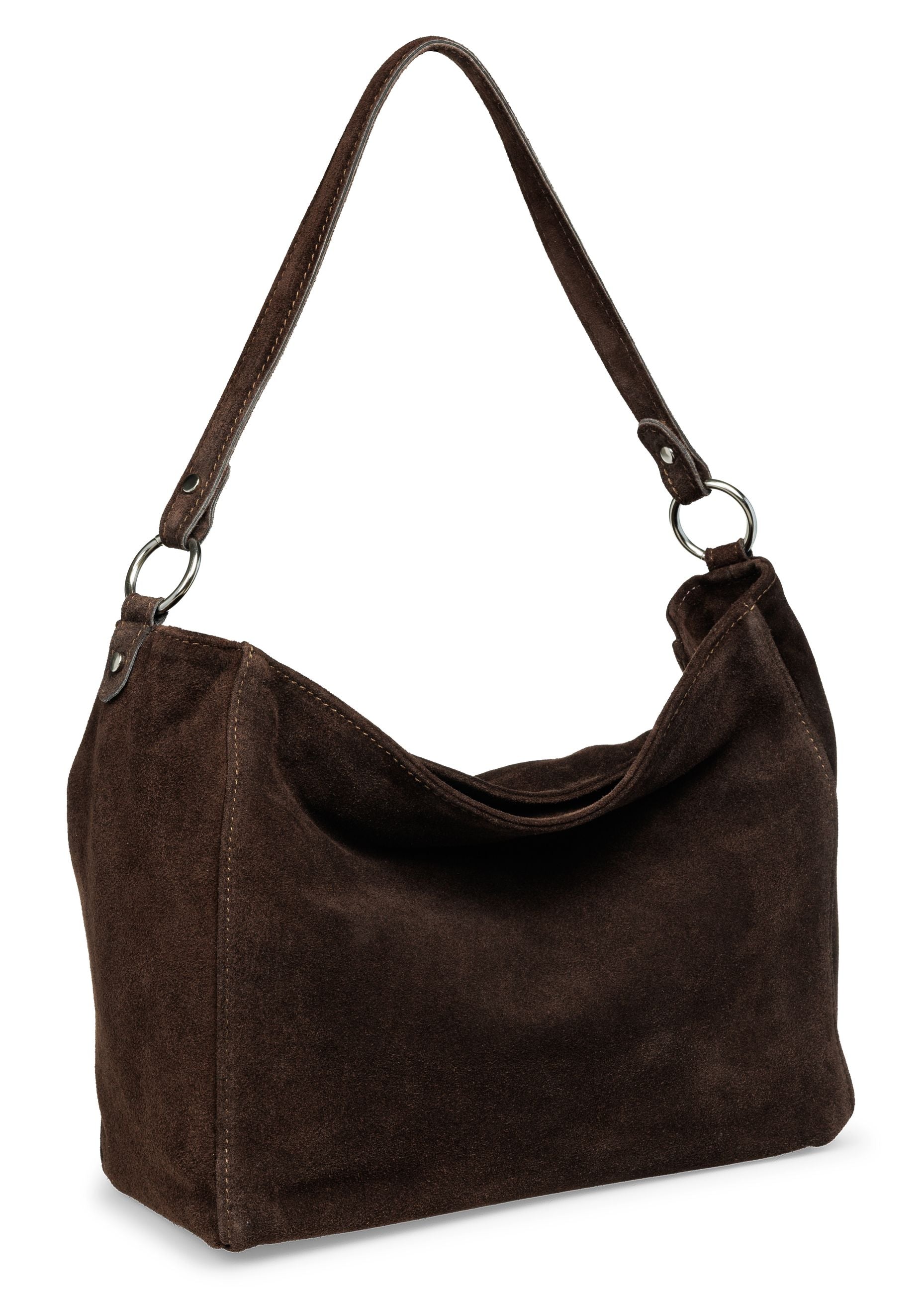 caspar-no-866-wildleder-handtasche-damen-schultertasche-made-in-italy image 8