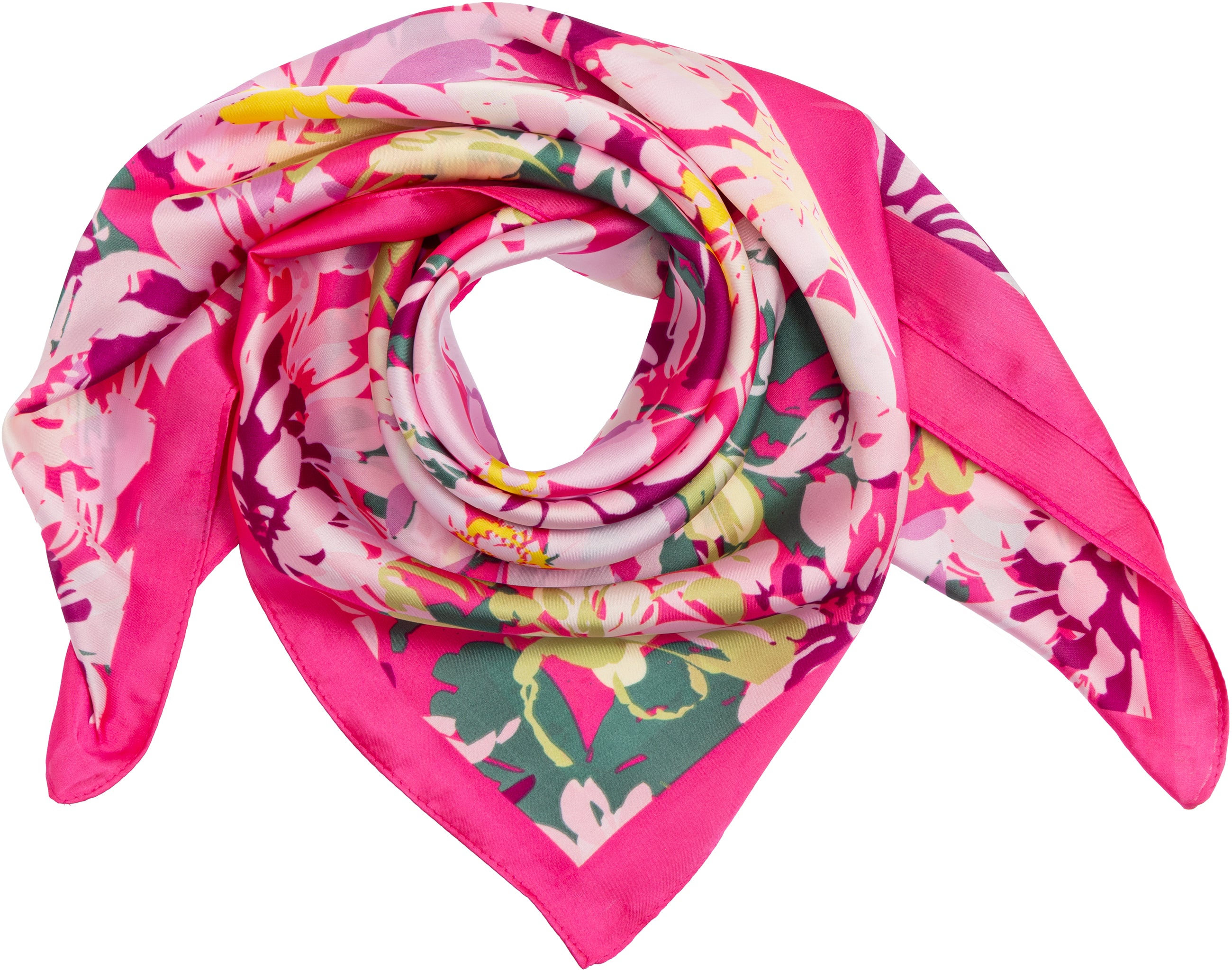 caspar-schal-no-535-damen-sommerschal-70x70-pink-blumen image 2