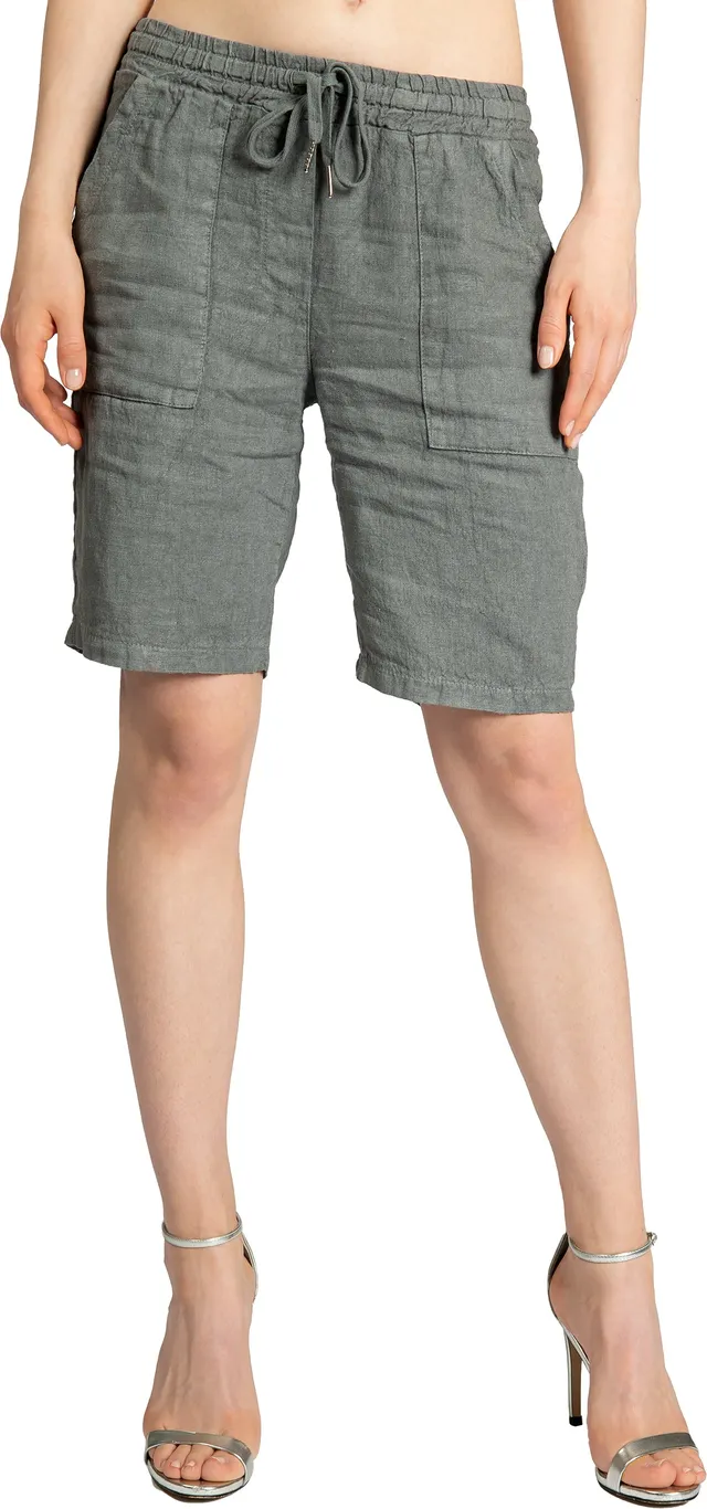 caspar-leinenshorts-no-010-knielange-damen-relax-fit-shorts image 1