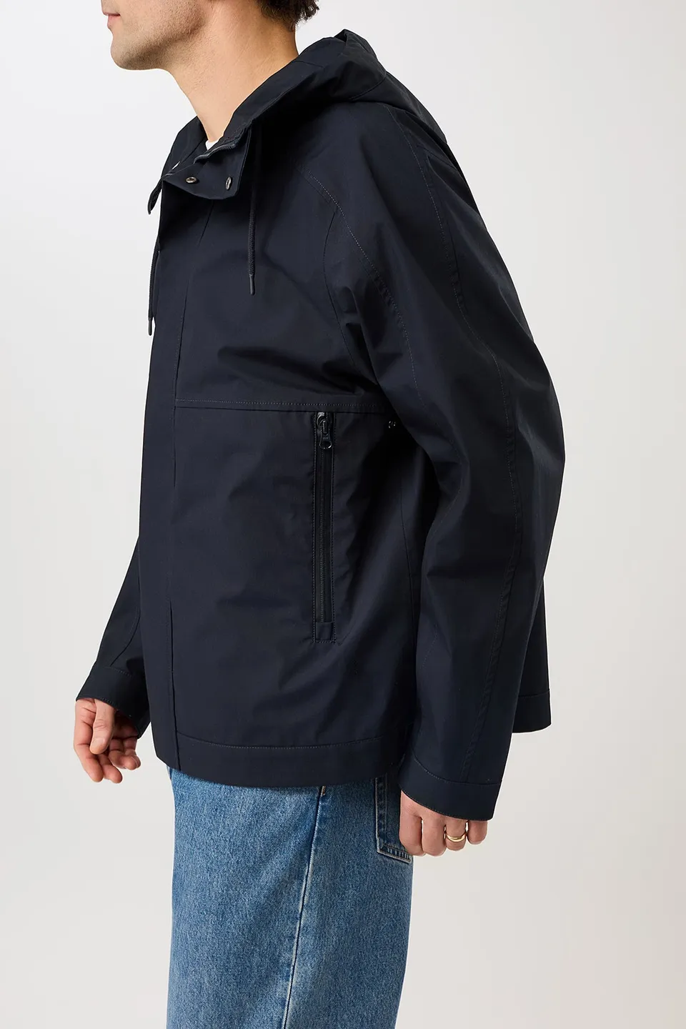 langerchen-kapuzenjacke-knopfleiste-navy-kurze-jacke image 1