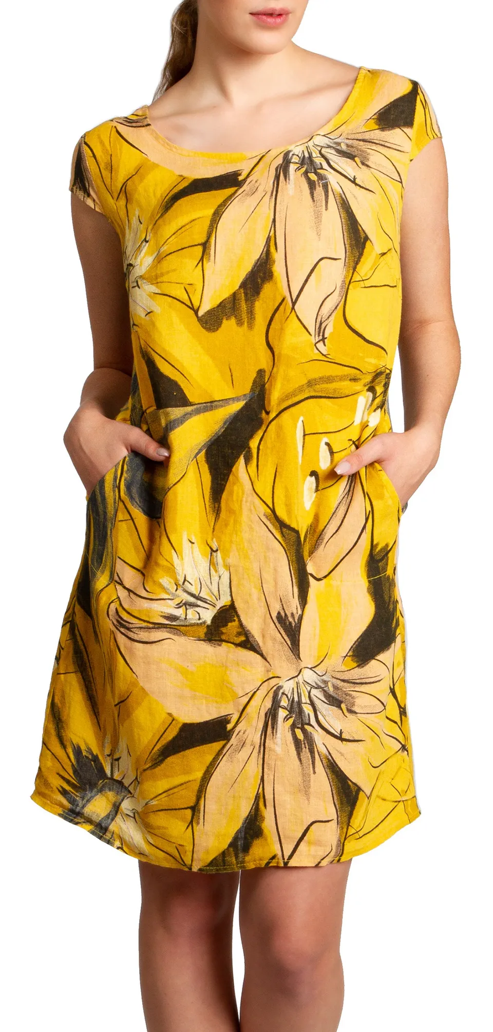 caspar-leinenkleid-no-035-damen-sommerkleid-aus-100-leinen image 1