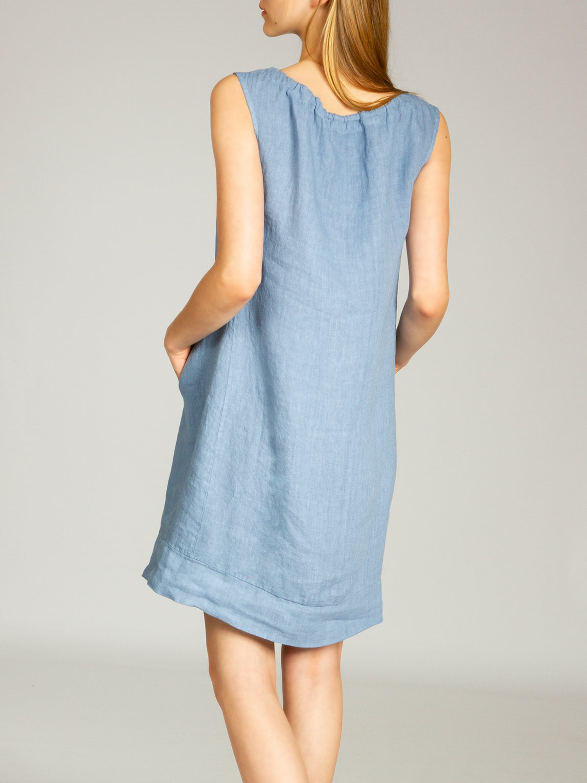 caspar-leinenkleid-no-017-damen-sommerkleid-aus-100-leinen-knielang image 4