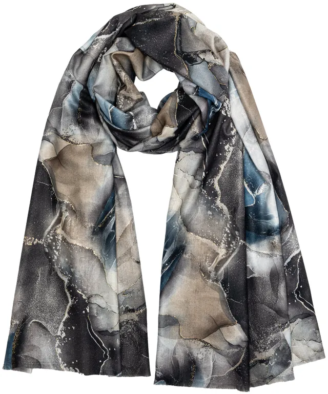 caspar-schal-no-515-xl-aquarell-print-mit-gold-200-x-75-cm image 1