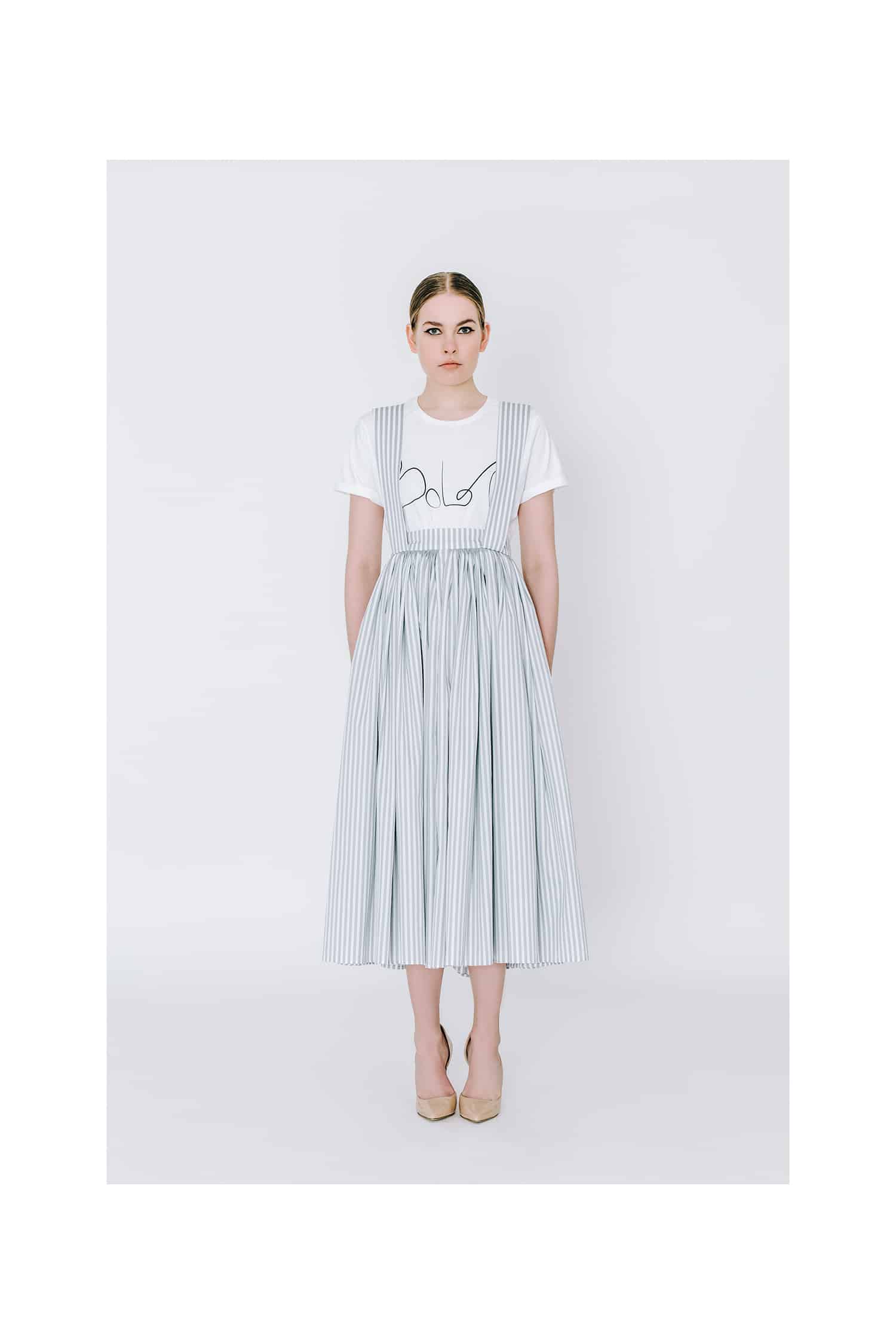 bolot-skirt-marlene-bengal-stripes-grey-white-rock image 1