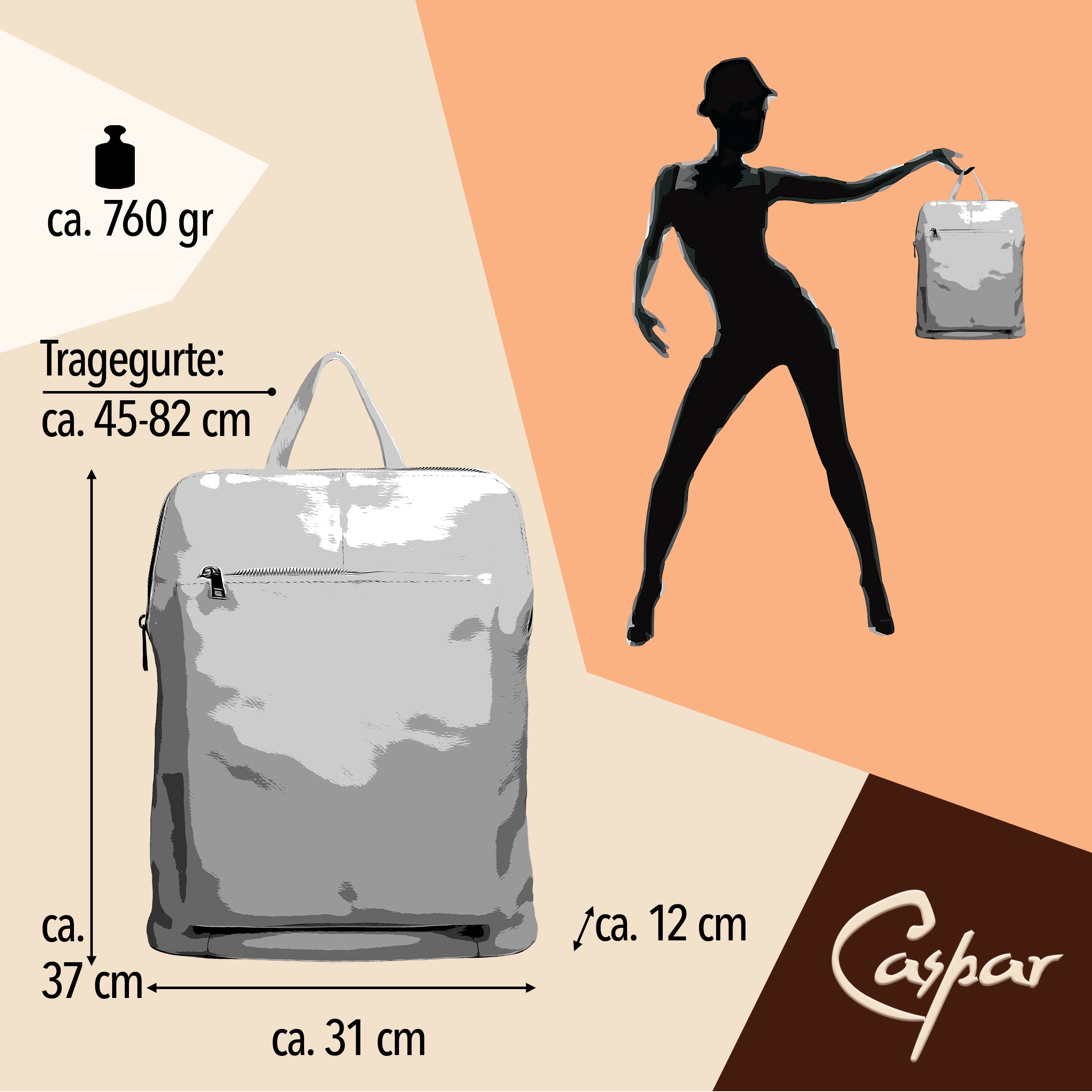 caspar-2in1-backpack-no-826-damen-rucksack-aus-rindsleder image 5