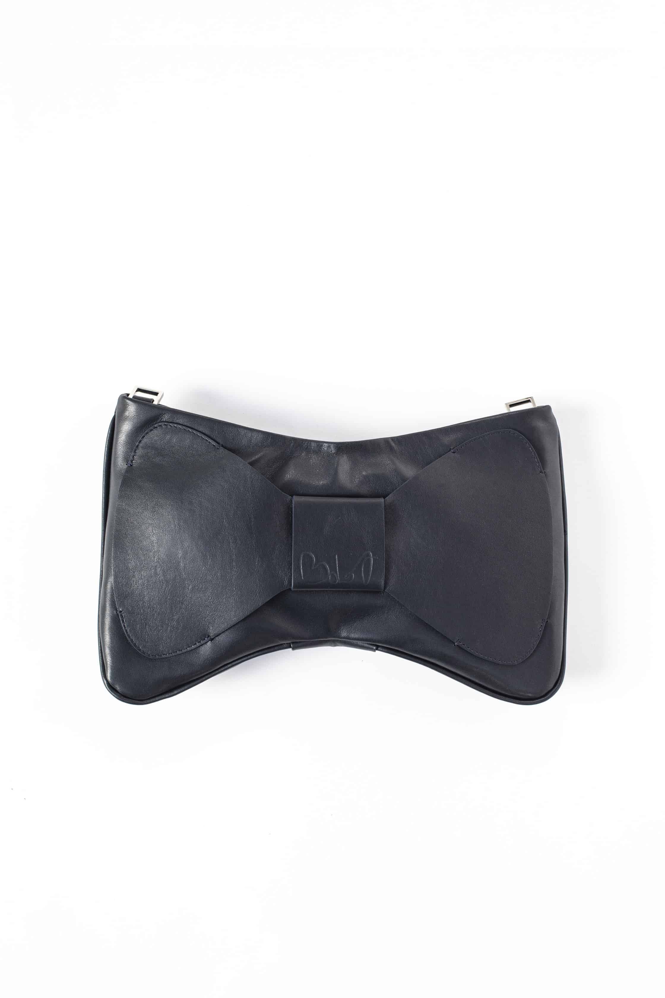 bolot-bow-bag-indigo-damen-ledertasche-2-in-1-mit-kette image 3