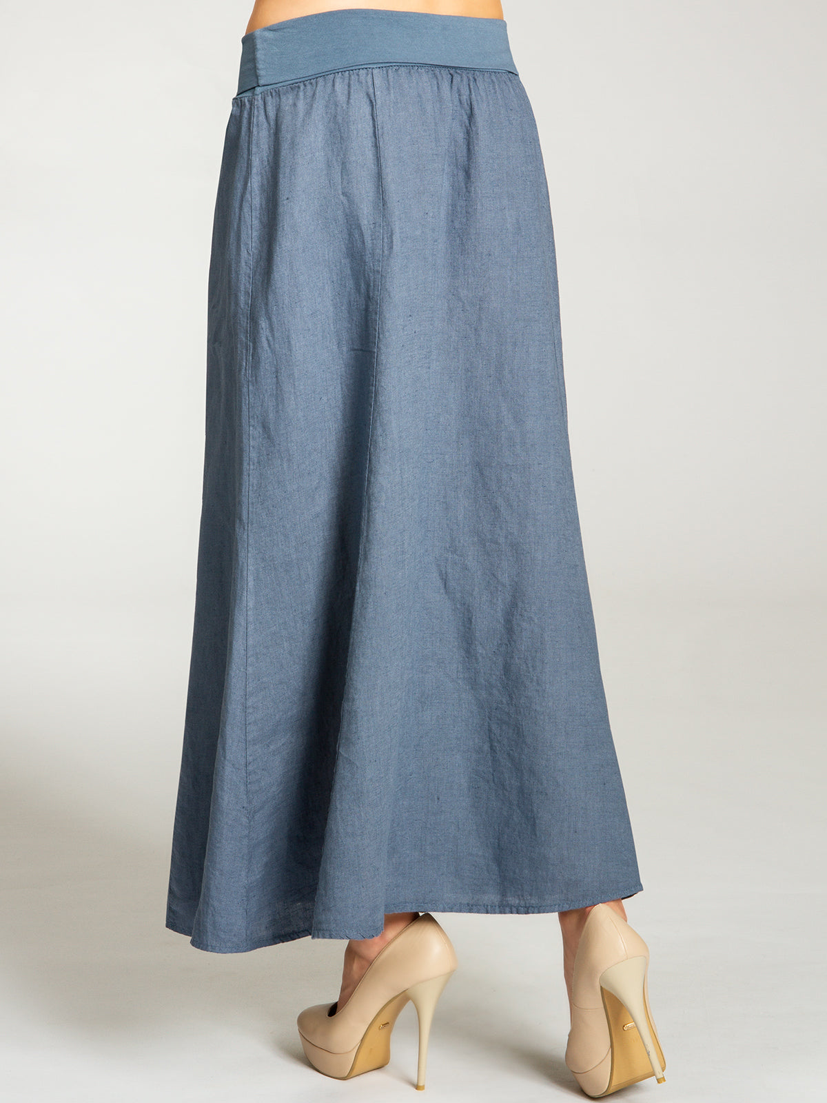 caspar-no-019-leinenrock-damen-maxi-sommerrock-aus-italien-leinen image 4