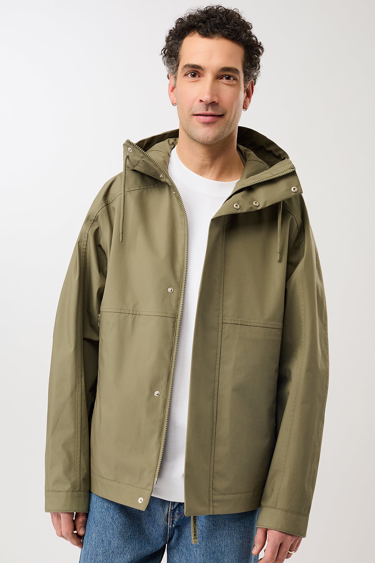 langerchen-kapuzenjacke-mit-verdeckter-knopfleiste-stone-moss-kurze-jacke image 5