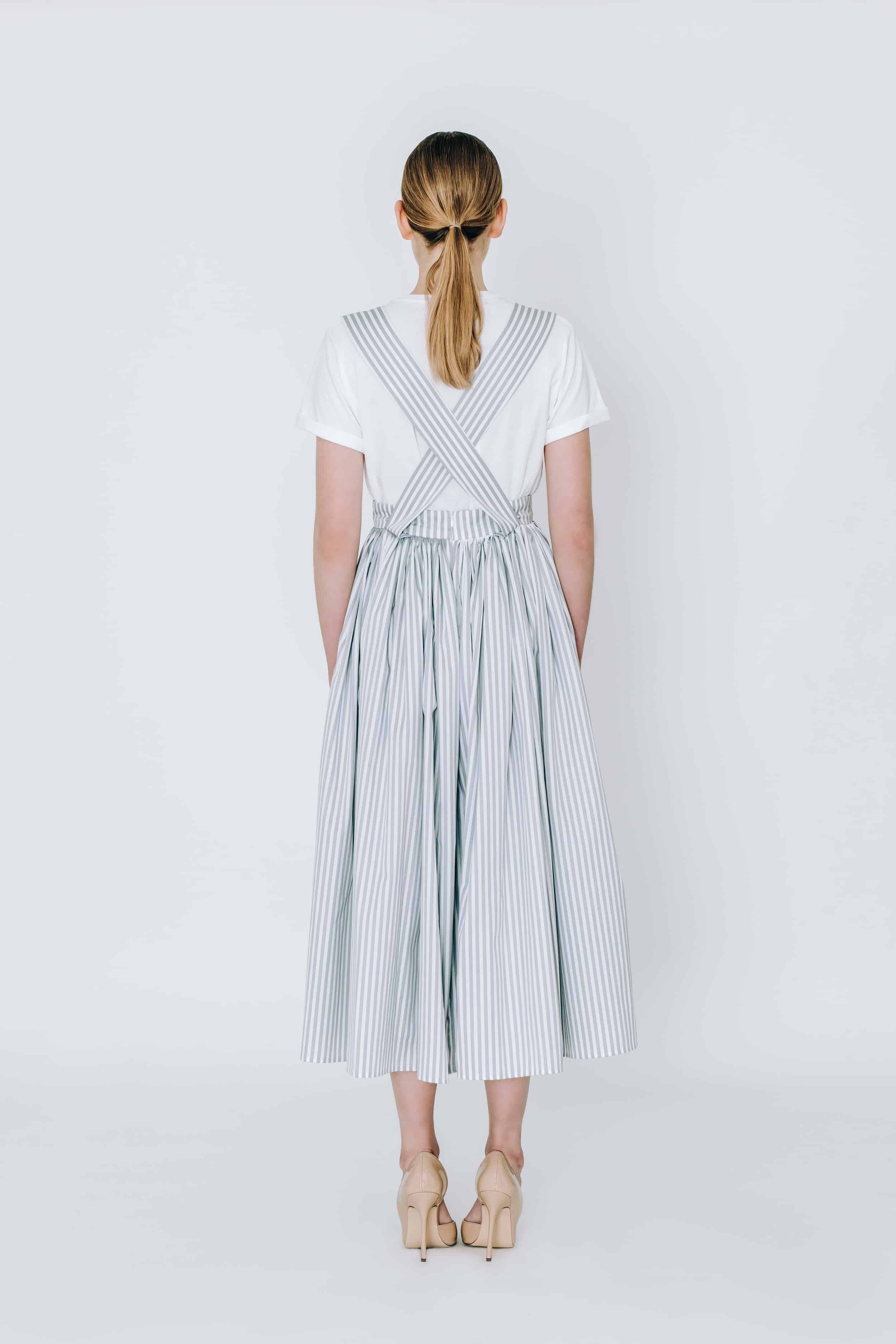bolot-skirt-marlene-bengal-stripes-grey-white-rock image 2