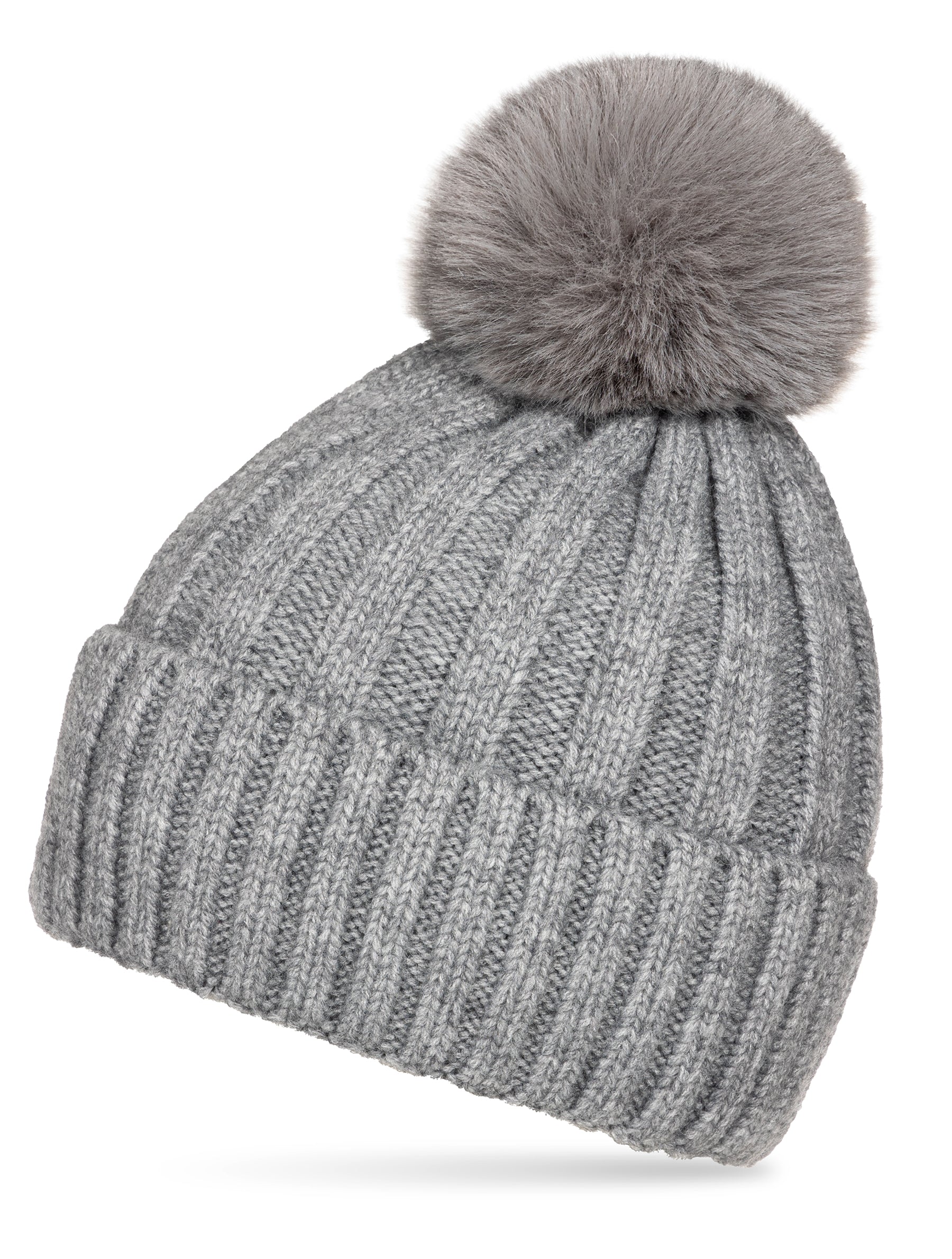 caspar-bommelm-tze-no-216-damen-strickm-tze-mit-kunstfellbommel image 5