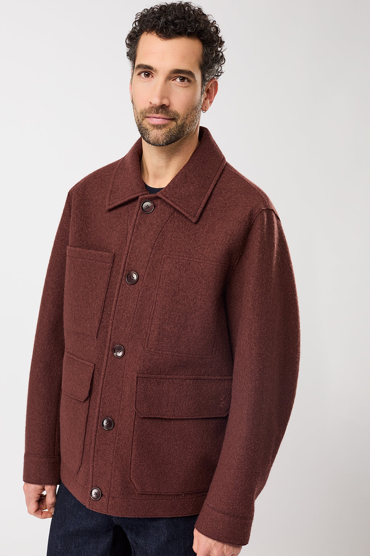 langerchen-field-jacket-techno-felt-burgundy image 2