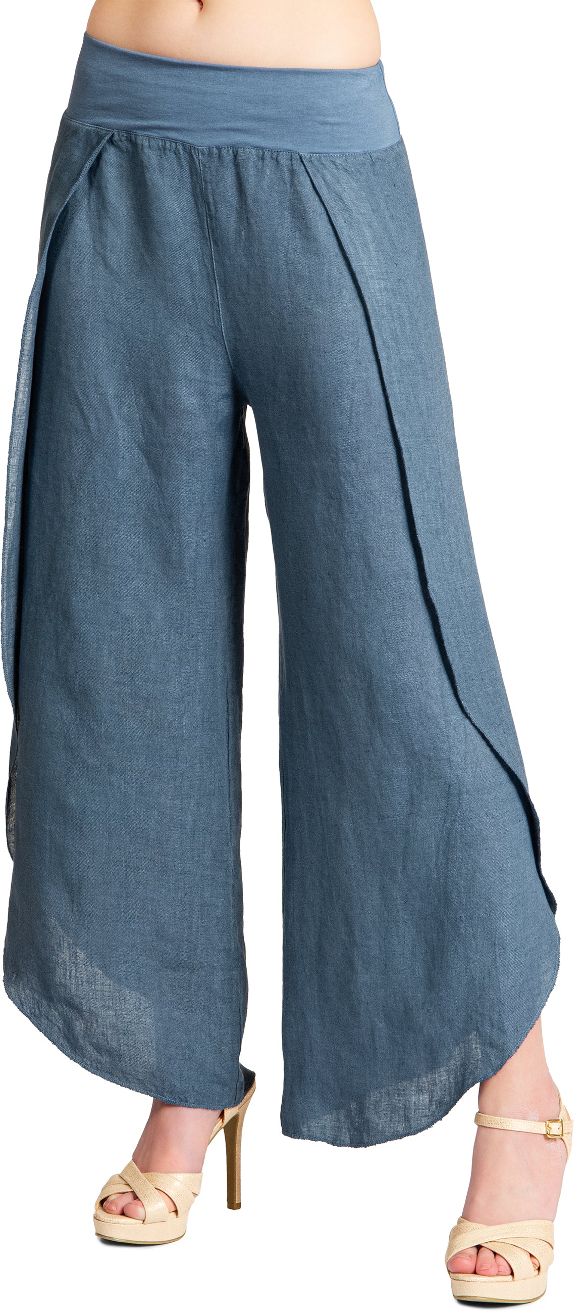 caspar-leinenhose-no-053-damen-sommerhose-mit-stretch-bund image 7