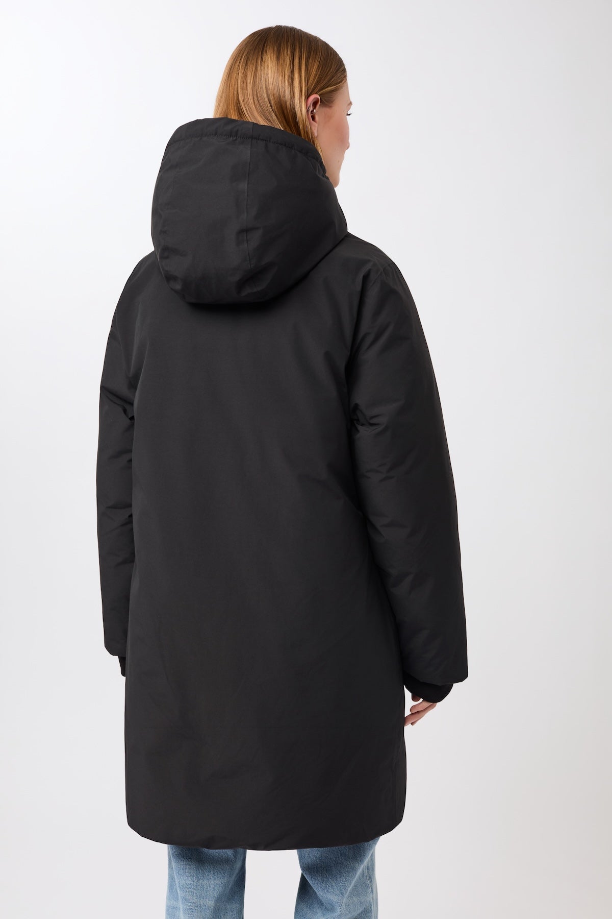 langerchen-lange-jacke-mit-kapuze-und-eco-daune-black image 5