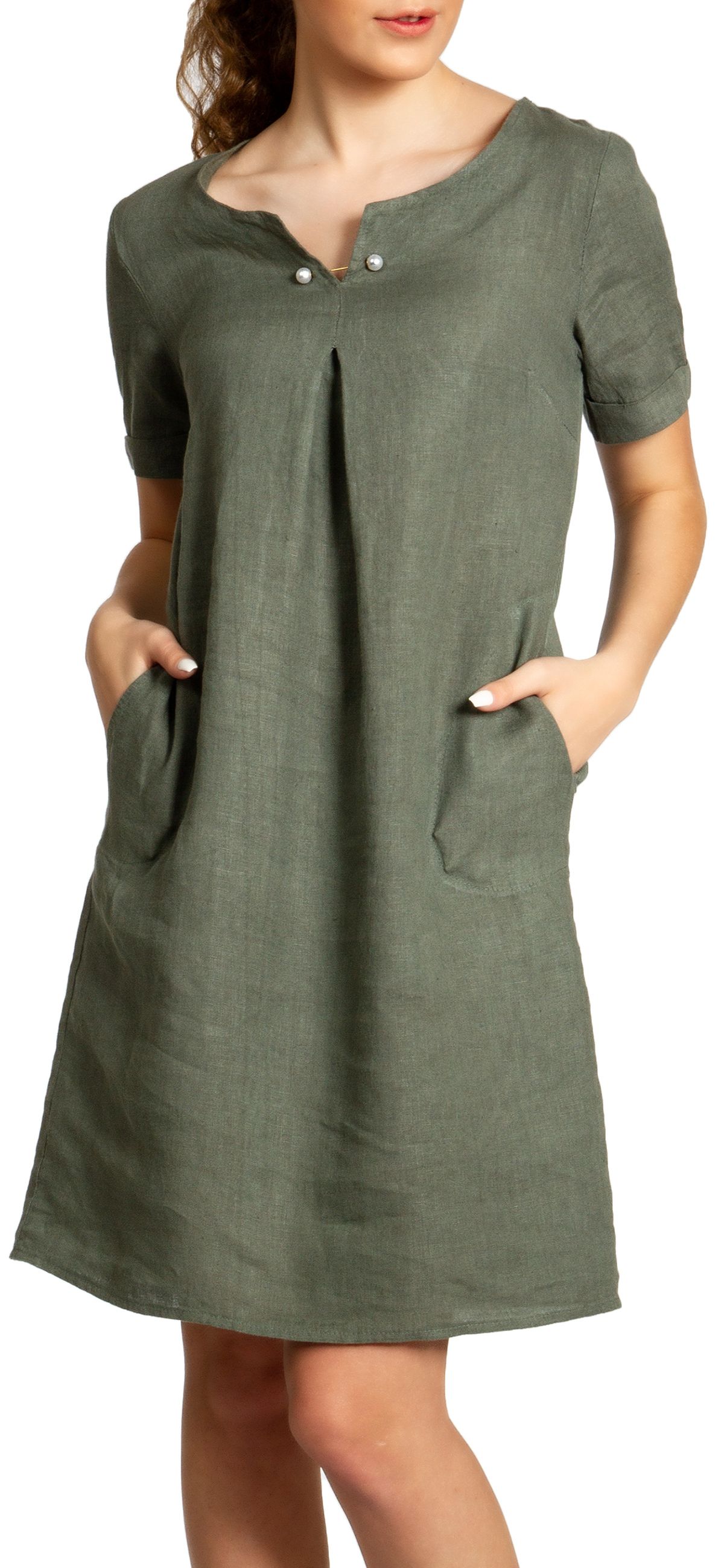 caspar-leinenkleid-no-029-damen-sommerkleid-aus-100-leinen image 7