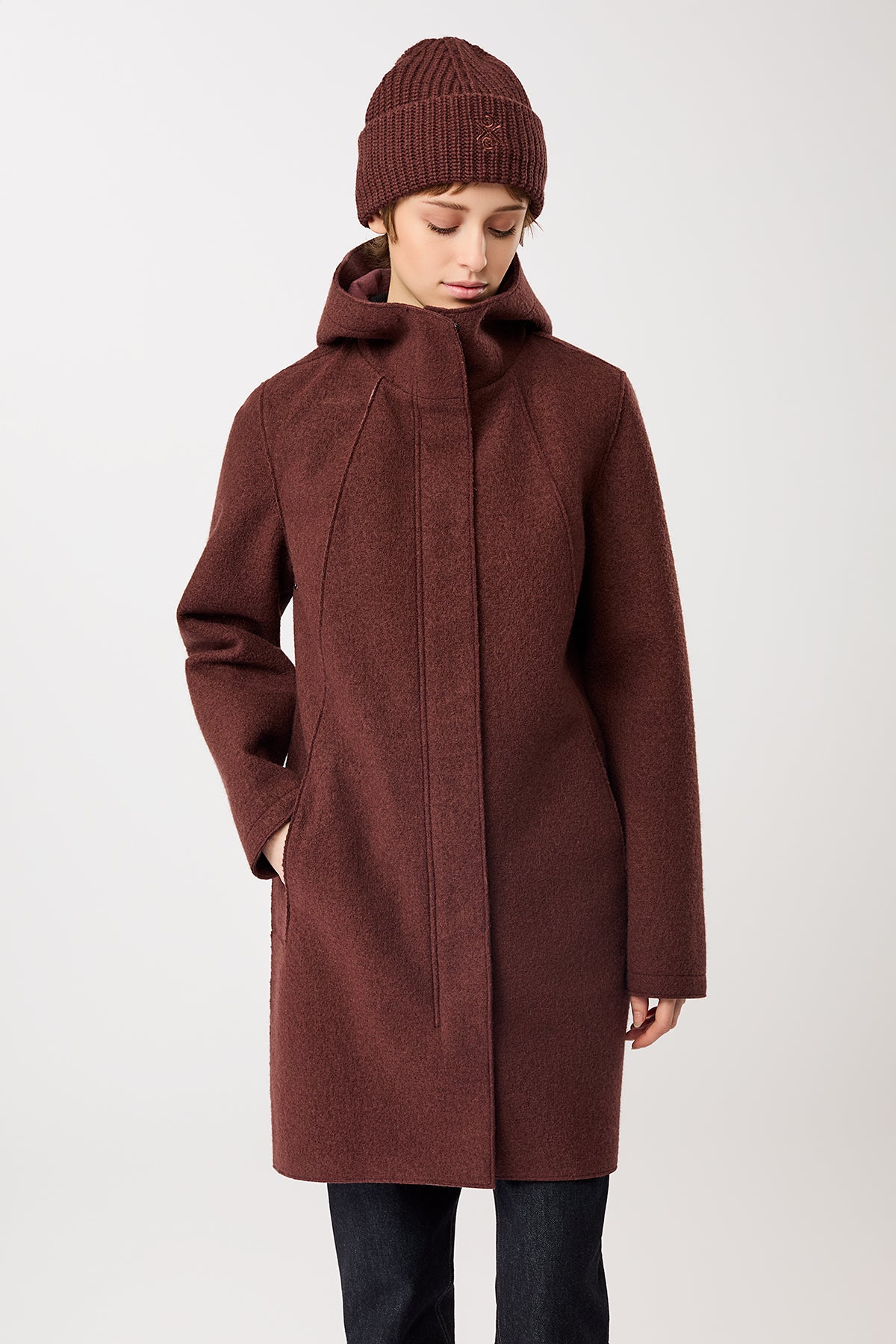langerchen-parka-tailliert-aus-walk-mit-membran-burgundy-parka image 1