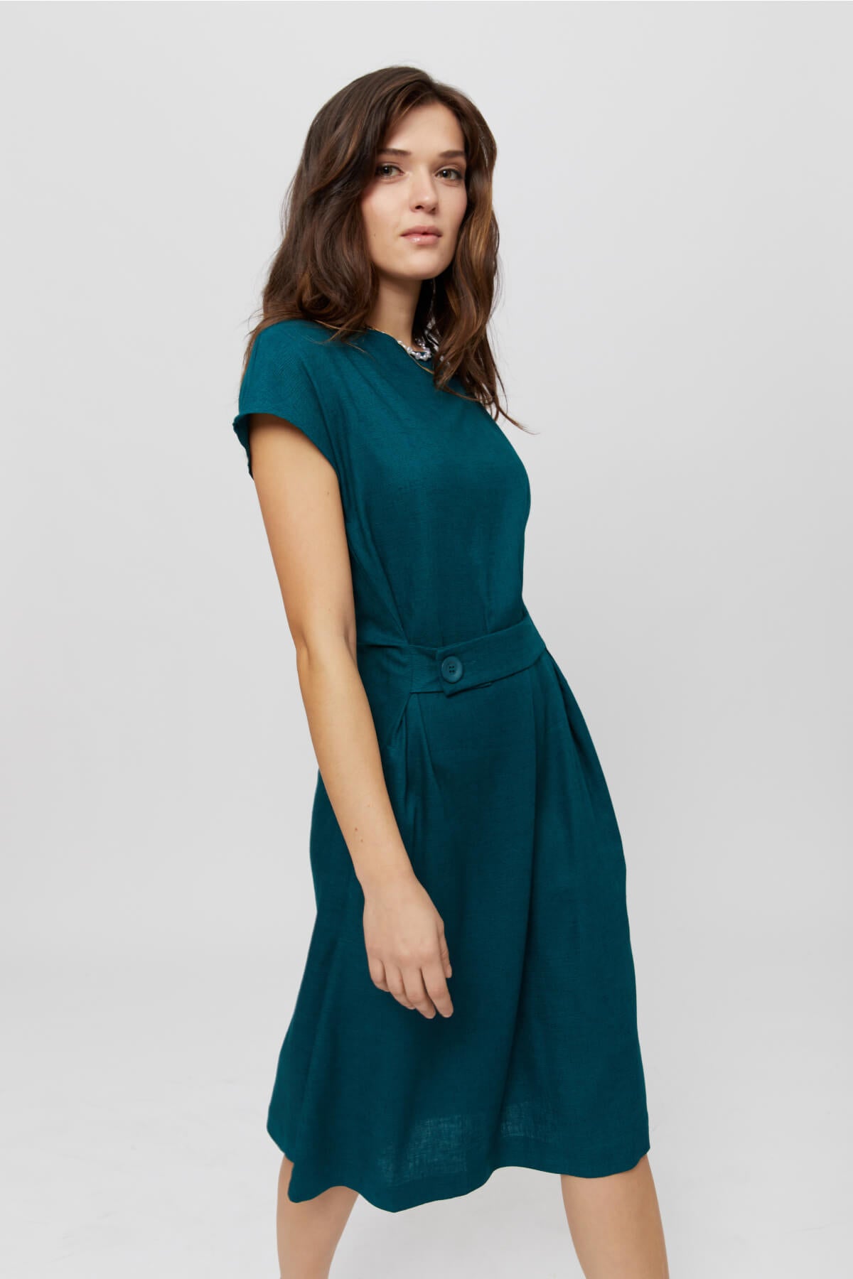 ayani-sati-midi-kleid-bootsausschnitt-gr-n image 6