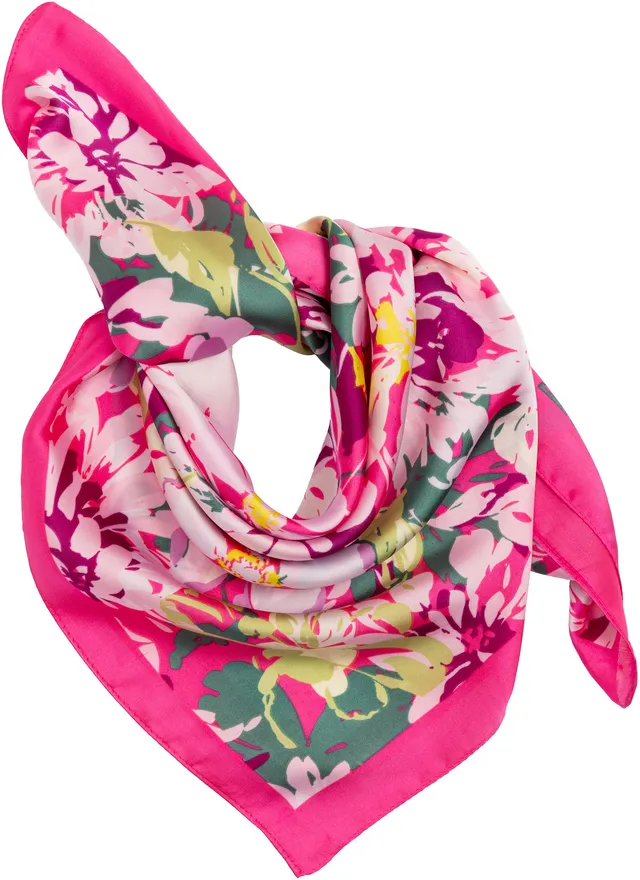 caspar-schal-no-535-damen-sommerschal-70x70-pink-blumen image 1