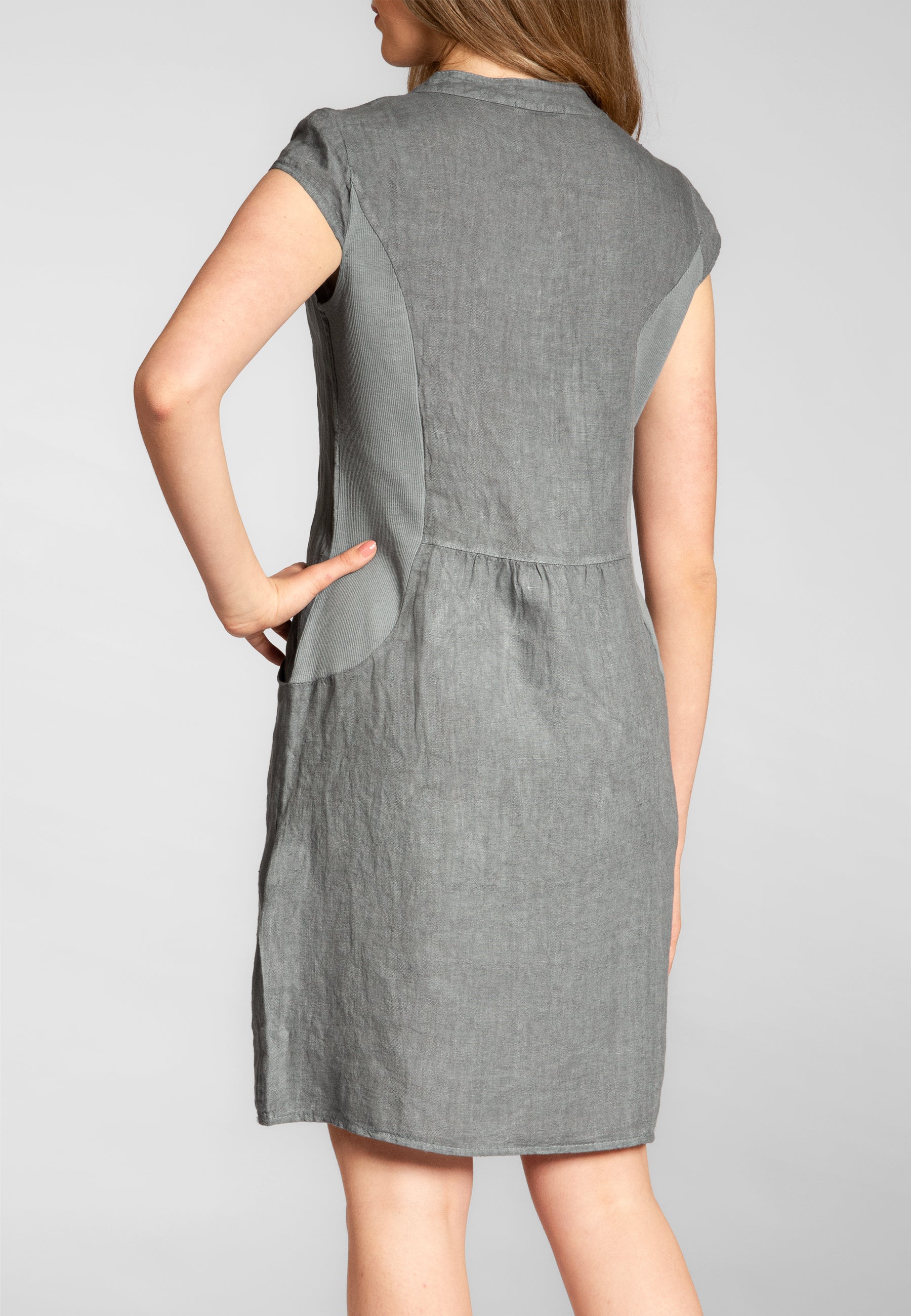 caspar-leinenkleid-no-040-damen-sommerkleid-a-linie-knielang image 7